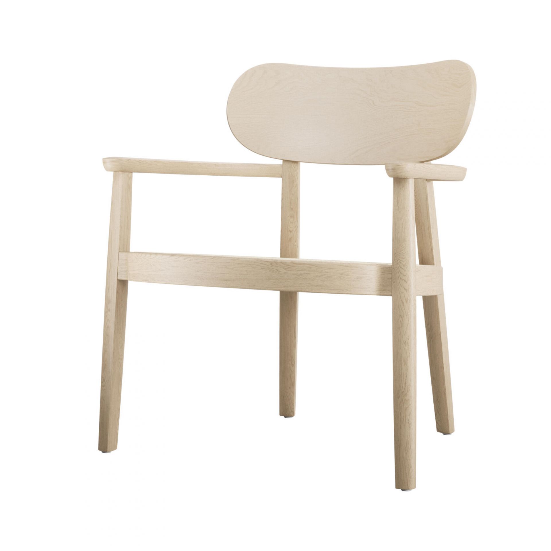 Holzsessel mit Armlehnen, Modell 119 MF von Thonet, aus hellem Holz, moderne Sitzgelegenheit.