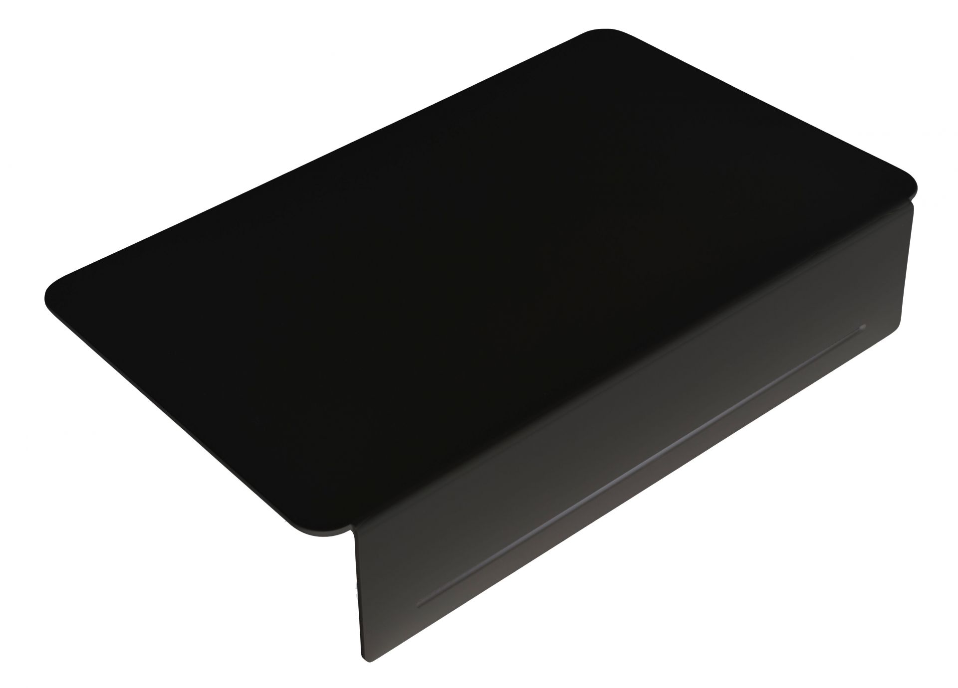 Schwarzes Spaze Bett von Müller Möbelwerkstätten, minimalistisches Design, modernes Schlafzimmermöbel, hochwertige Verarbeitung.