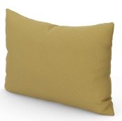 Vitra Kissen in Senfgelb: Rechteckiges Dekokissen / Sofakissen für Wohnzimmer und Schlafzimmer, hochwertige Textur.