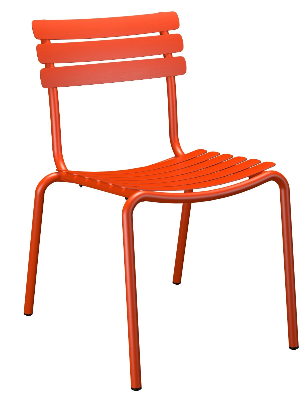 Oranger Alua Dining Chair Stuhl von Houe für den Außenbereich, moderner Gartenstuhl aus Metall.