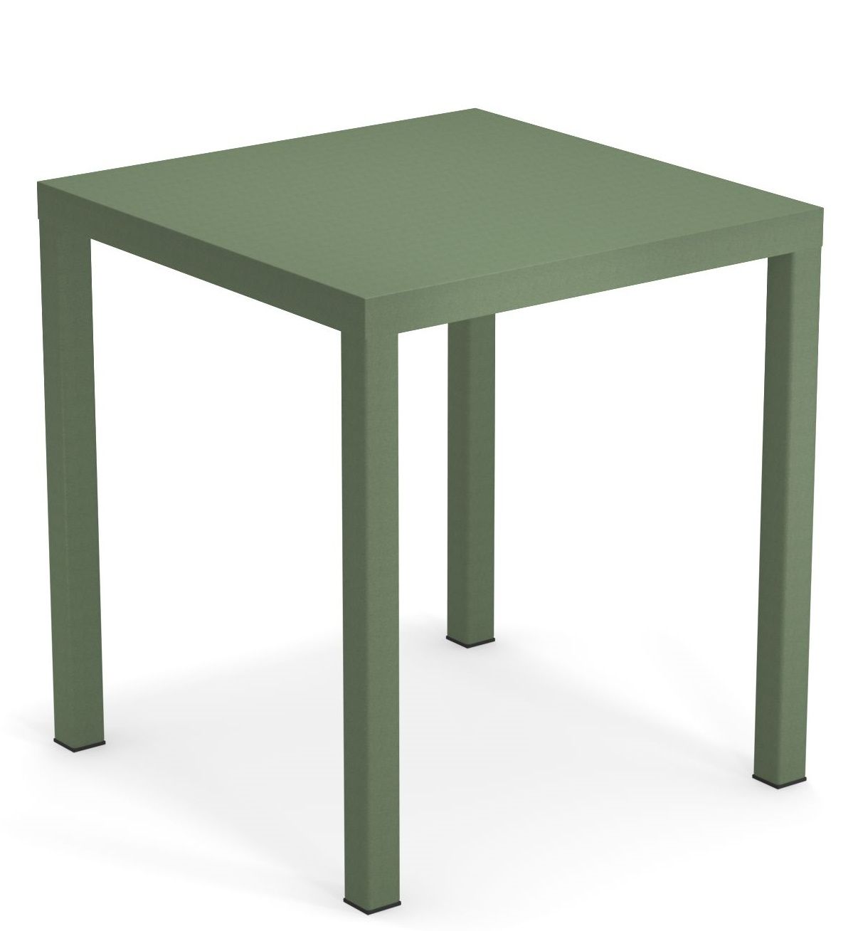 Quadratischer, grüner Nova Tisch von Emu für den Außenbereich, ideal für Garten und Terrasse.