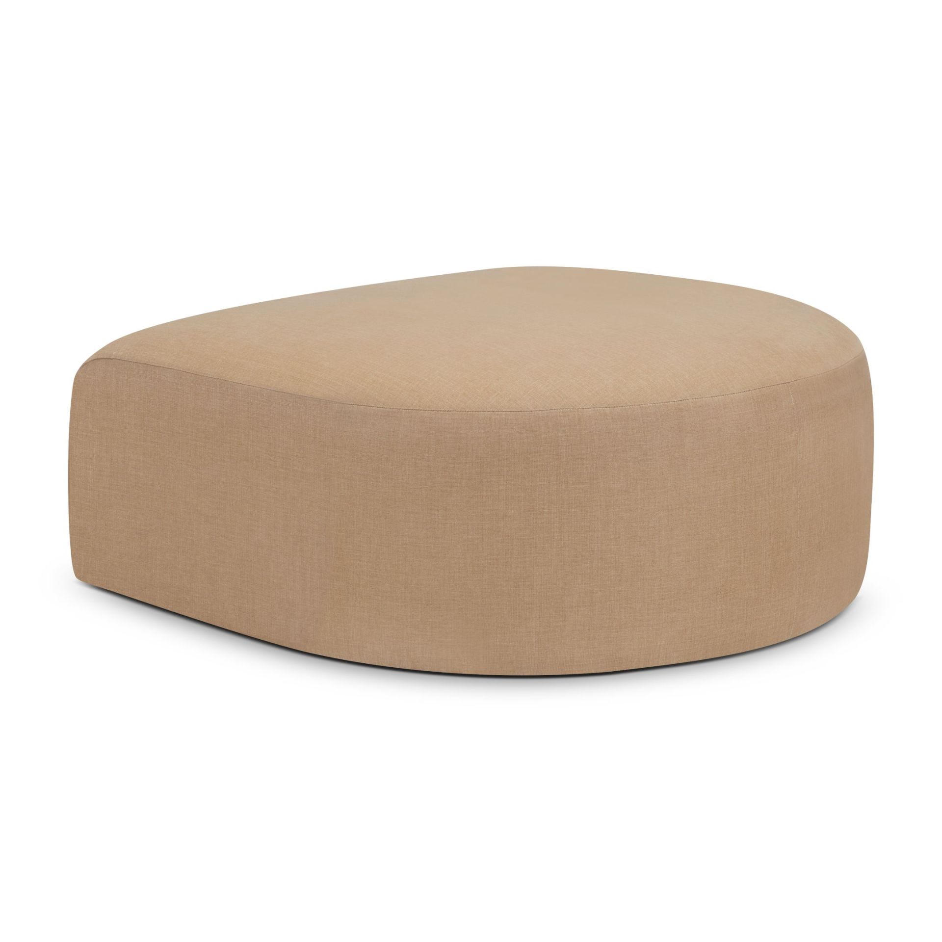 Bulky Hocker in Sepia: Gepolsterter Sitzhocker mit abgerundeter Form, ideal als Fußhocker.