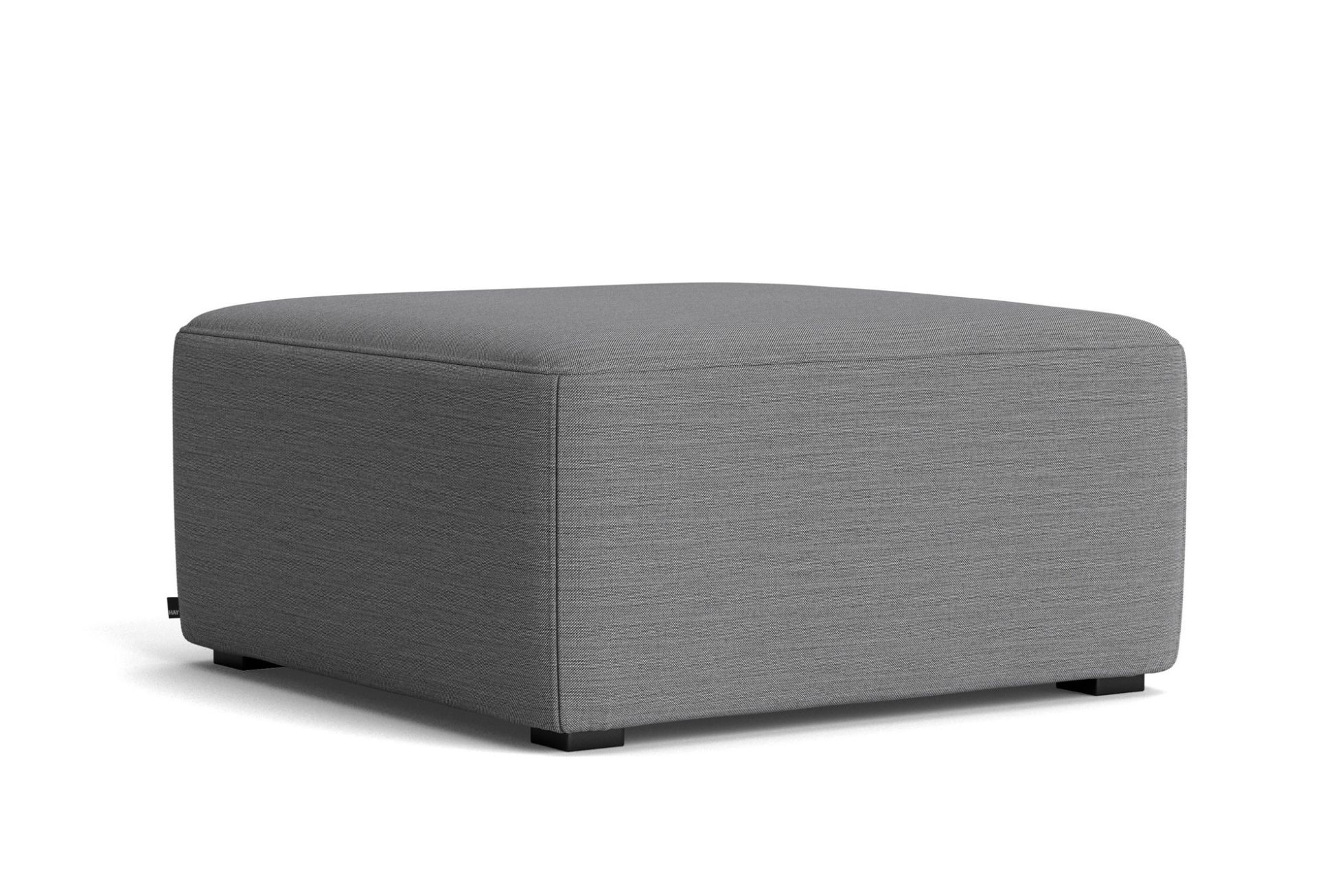 Grauer Hay Mags Ottoman Hocker, extra klein, quadratisch, gepolstert, für Wohnzimmer und Lounge.