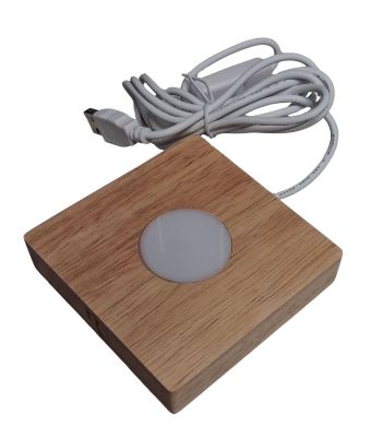 Houten LED-voet (1 stuk) voor poëzielichtjes lichthuisjes en lichttassen met Räder