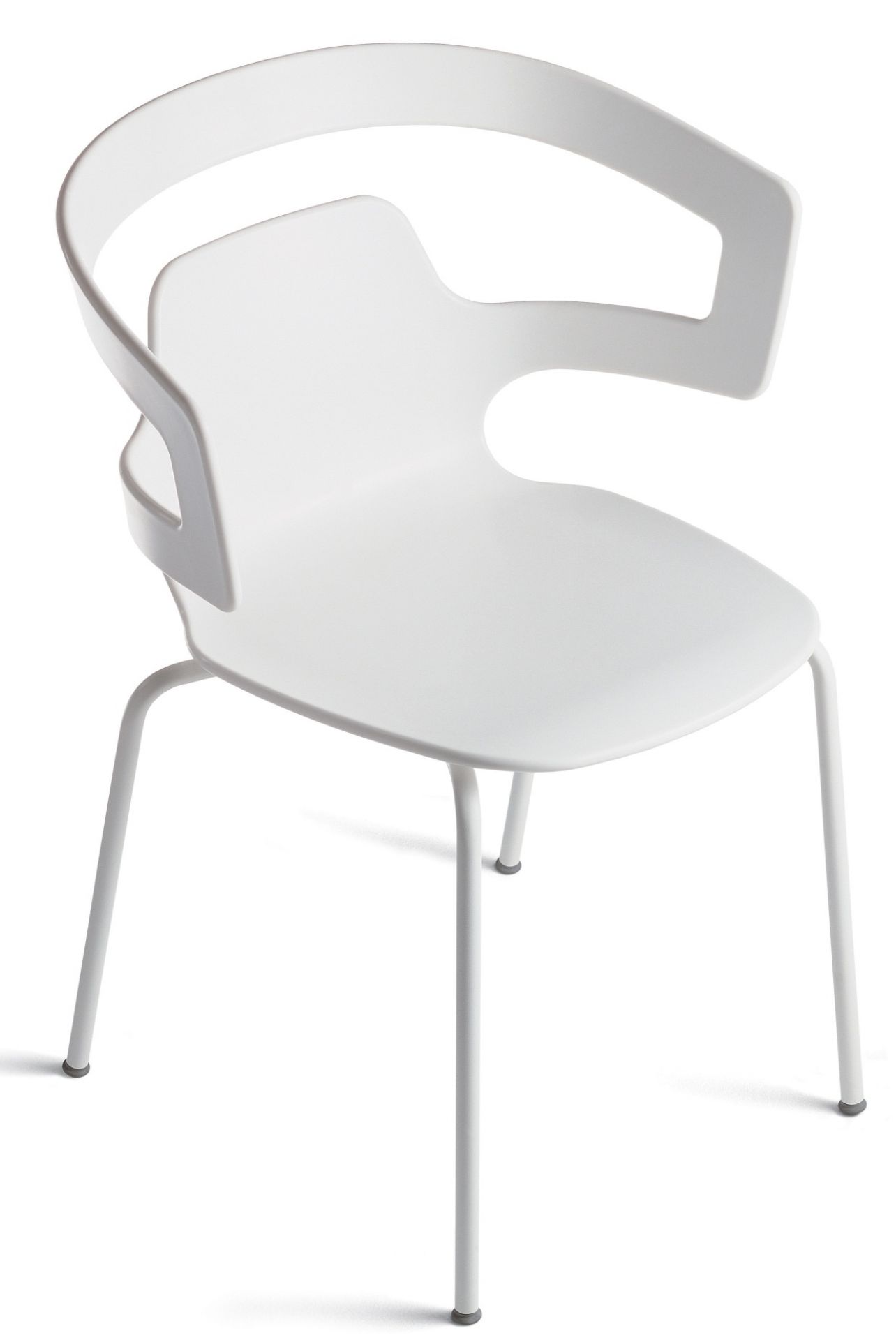 Weißer Segesta Chair 500 Stuhl von Alias mit minimalistischem Design und filigranem Stahlgestell für Esszimmer und Büro.