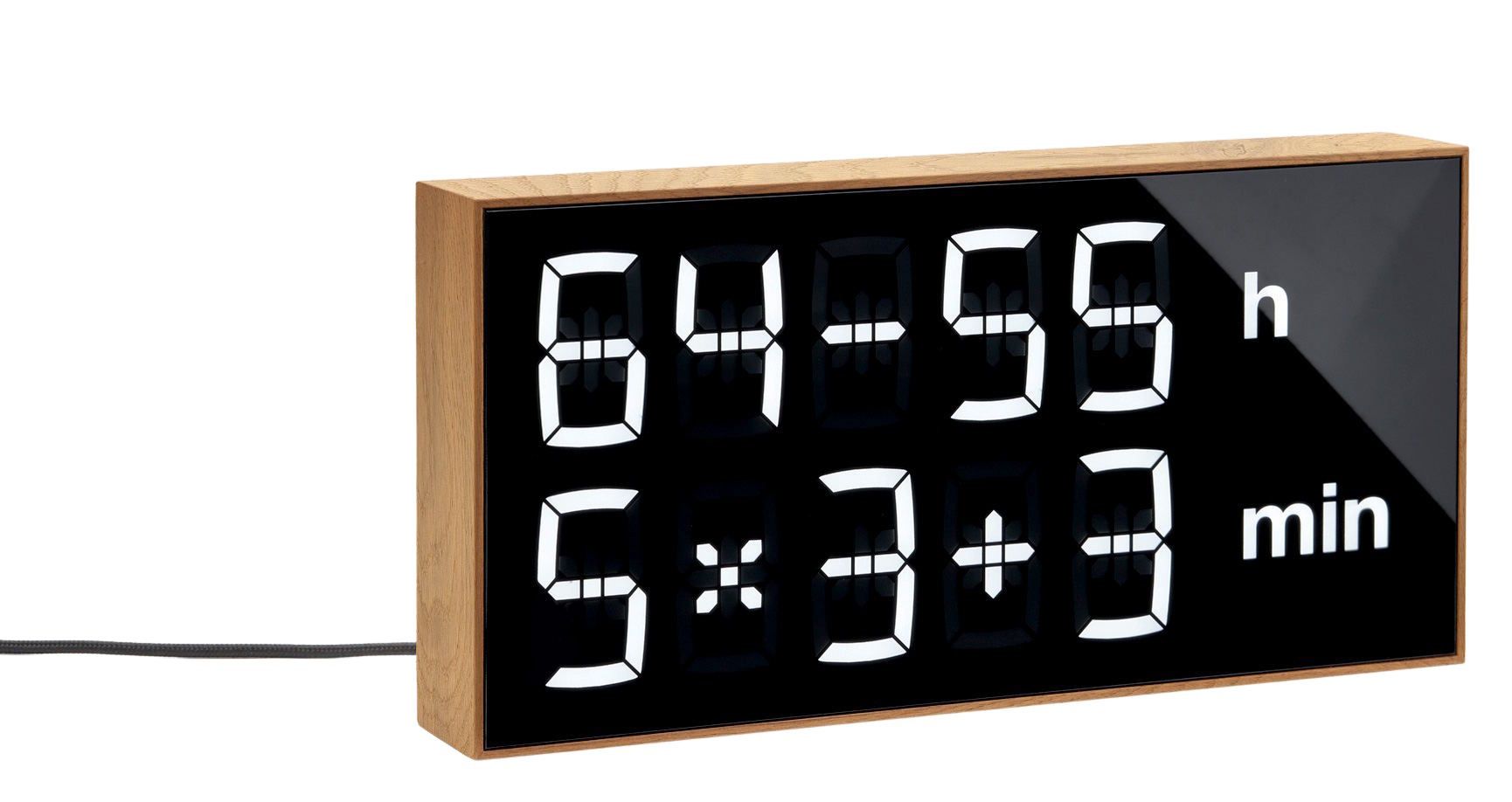 Digitale klok met LED-verlichting / Tafelklok / Wandklok / Houten eiken Albert Clock