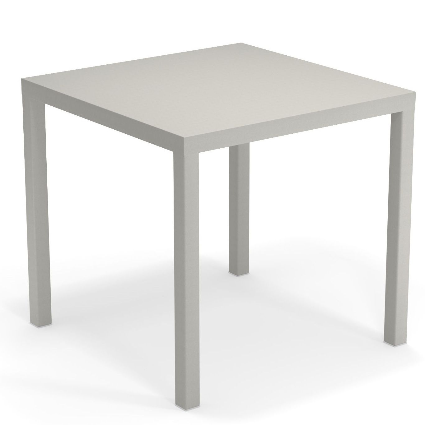Quadratischer, grauer Nova Tisch von Emu für den Außenbereich, ideal für Garten und Terrasse.