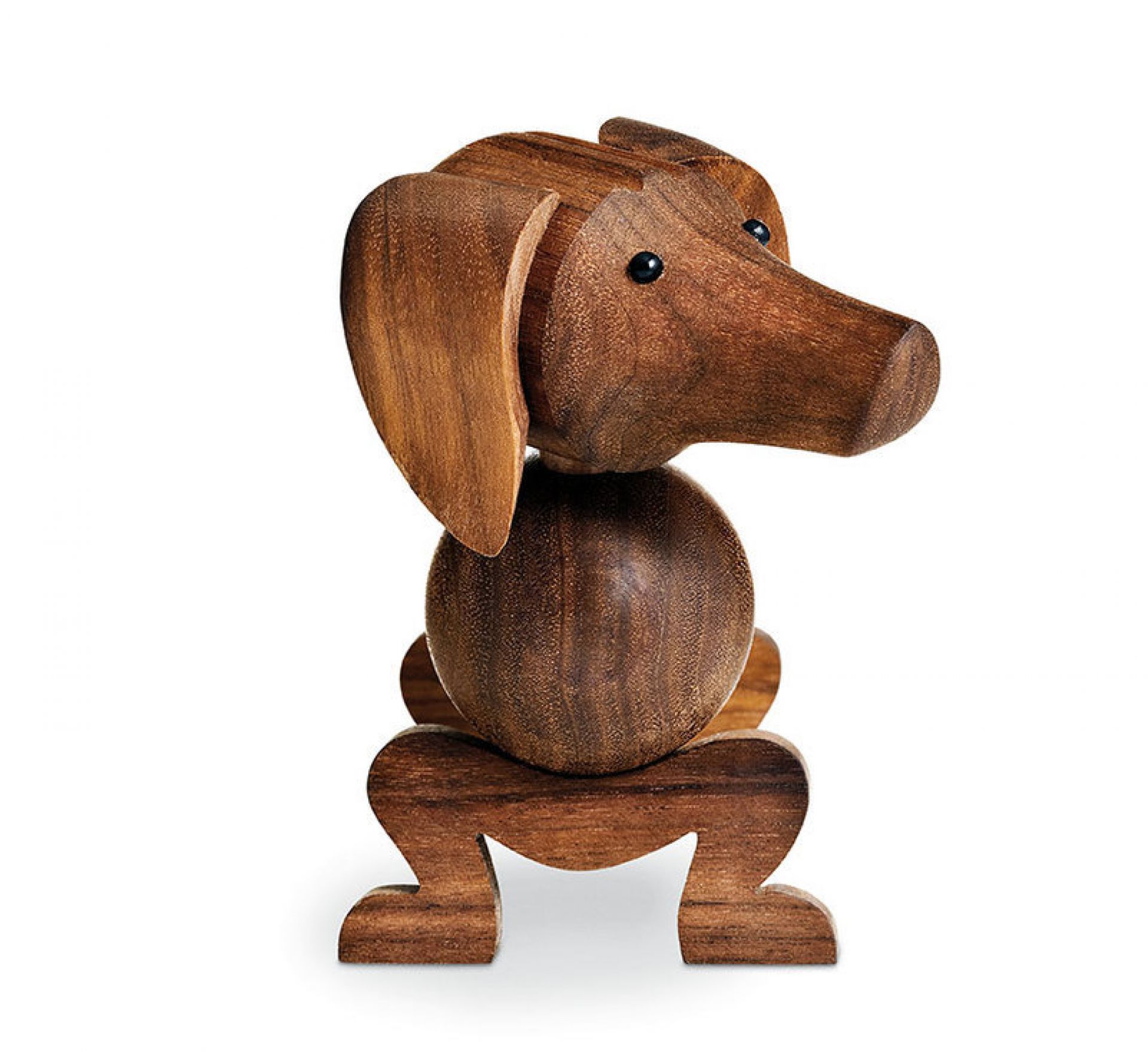 Kay Bojesen Hund aus Holz, dekorative Holzfigur für Kinderzimmer und Sammler.