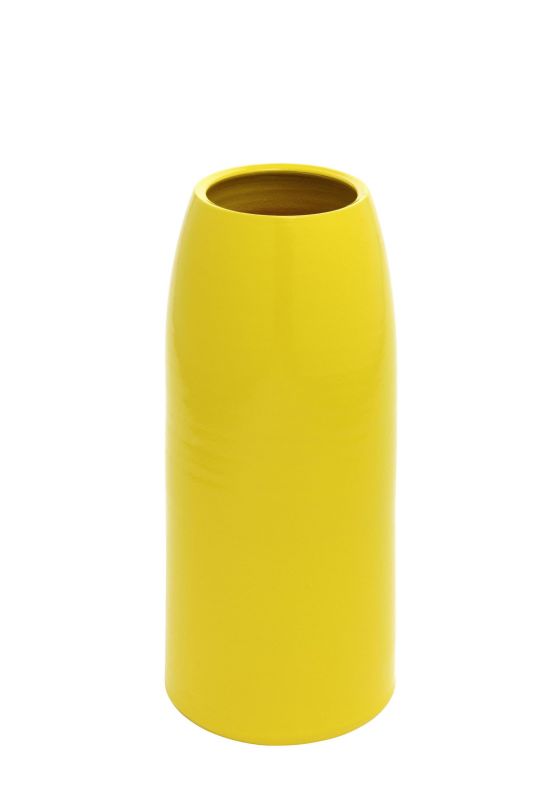 Gelbe Carla Vase von Schönbuch, moderne Dekoration für Wohnzimmer und Tisch, Keramik, Designobjekt.