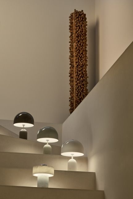 Bell draagbare LED-tafellamp / acculamp / tafellamp Tom Dixon koper