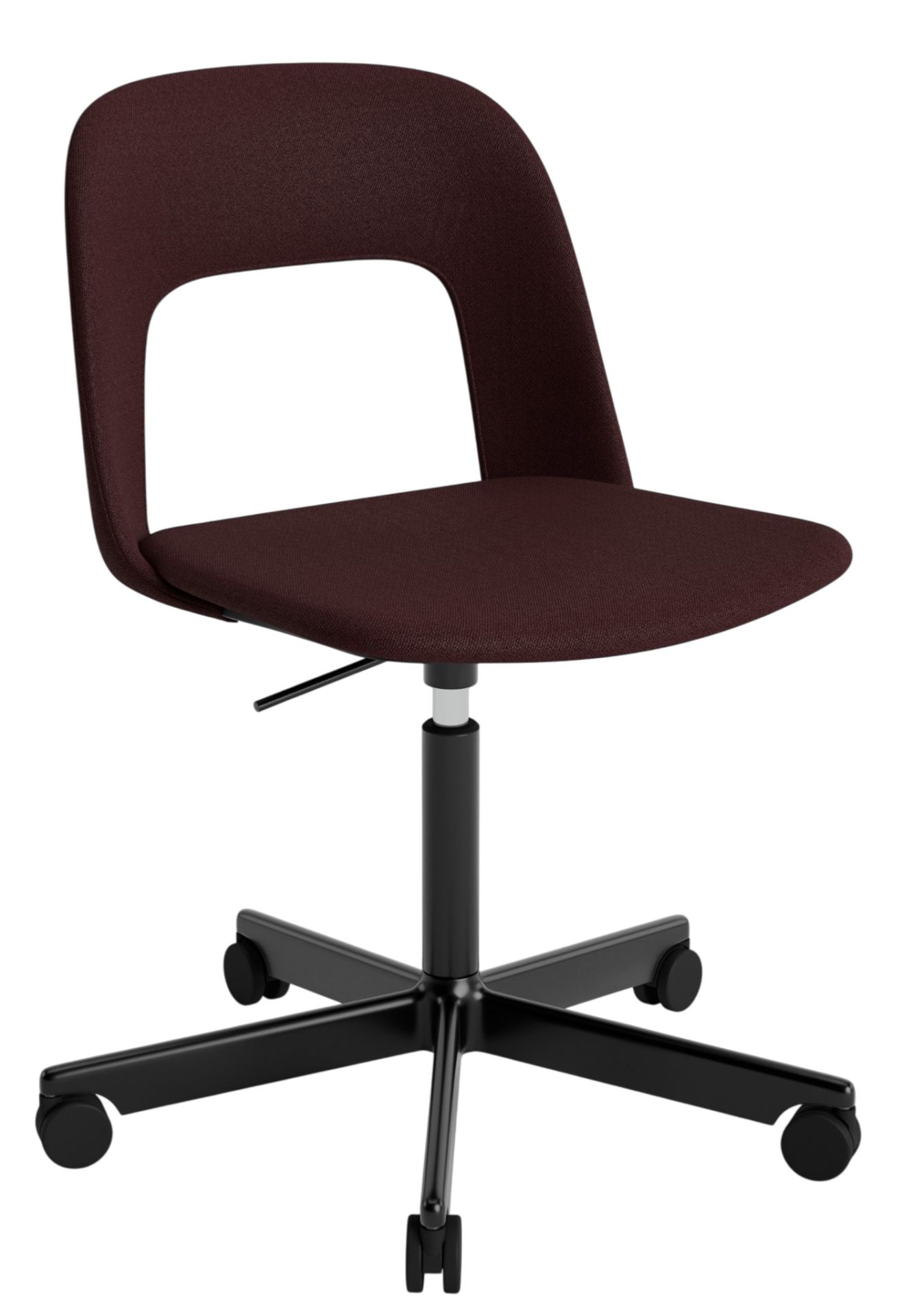 Layout Side Chair 144 stoel met vijfsterrenvoet van Hay