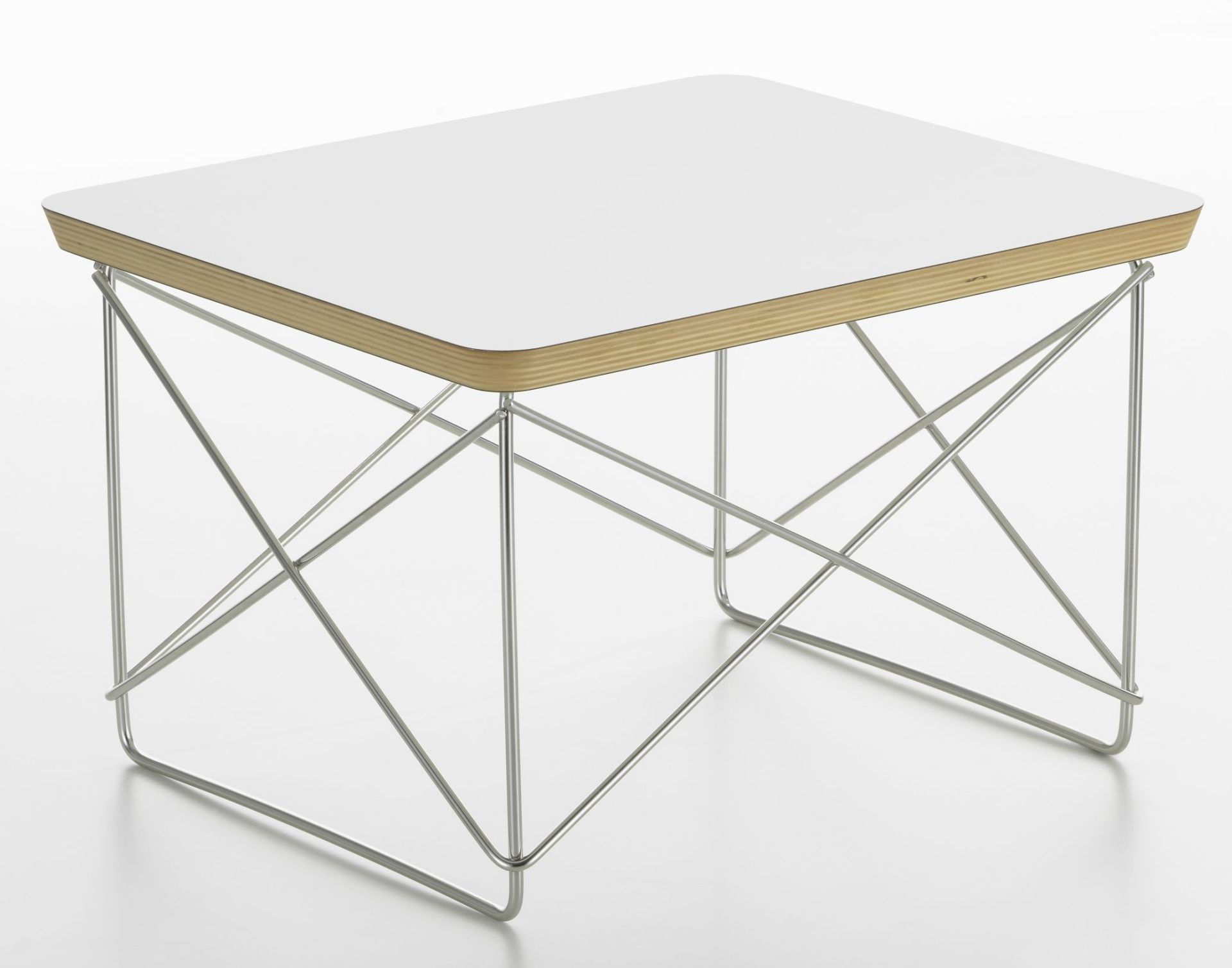 Occasional LTR bijzettafel HPL WIT / ROESTVRIJ STAAL Vitra UNIEKE EXEMPLAREN  