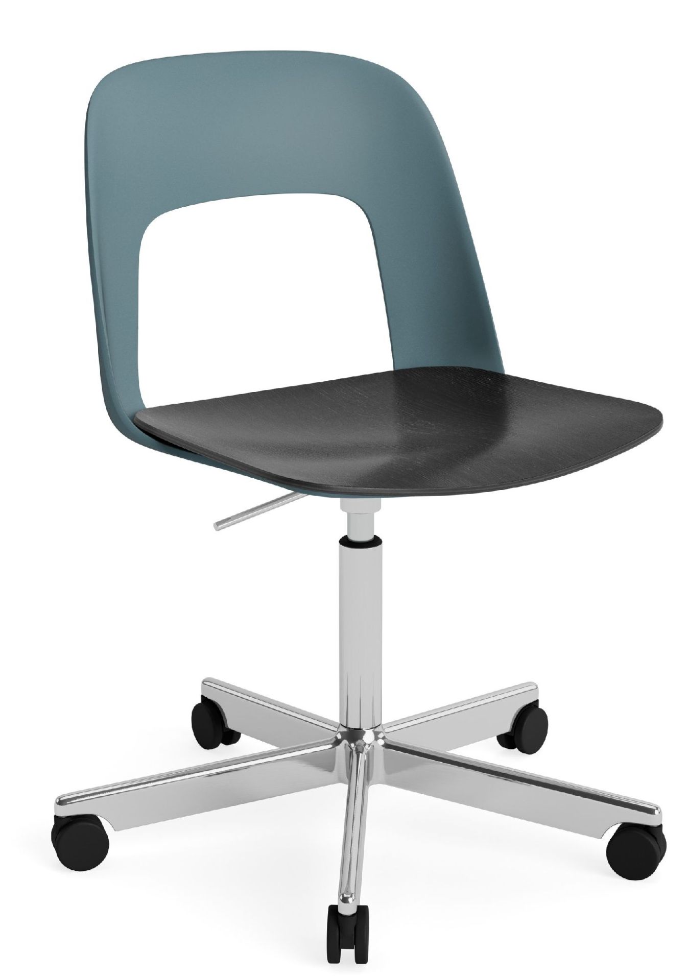 Layout Side Chair 142 stoel met vijfpoot en draaivoet van Hay