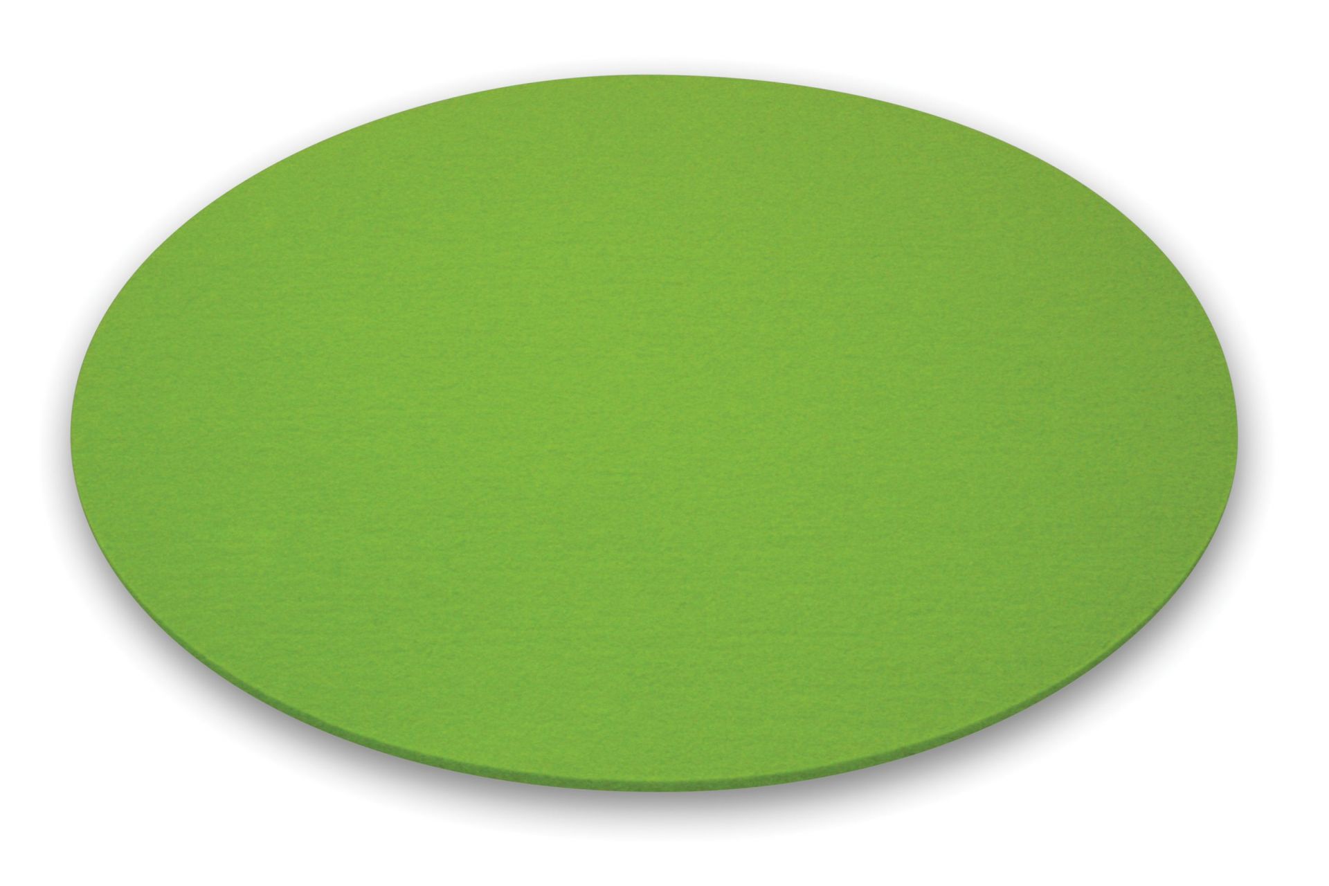 Runder, grüner Filzuntersetzer für Gläser und Tassen, Tischdeko aus Filz, modernes Design.