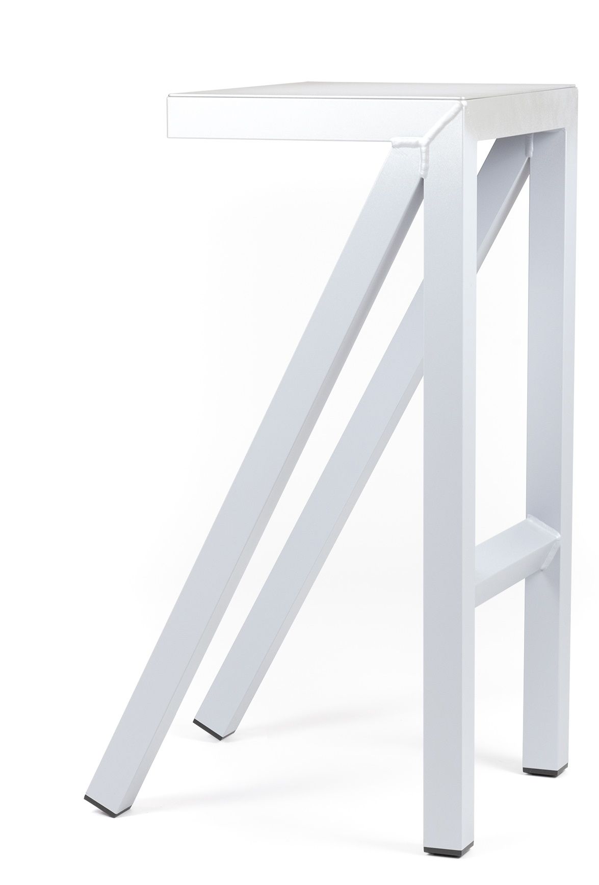 Bureaurama Hocker von Magis, minimalistischer Barhocker in Weiß mit geometrischem Design für moderne Büros.