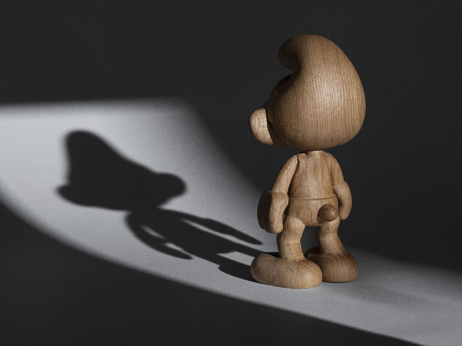 Smurf klein houten beeldje uit de Boyhood