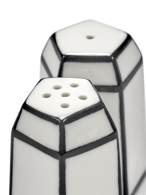 Zout- en peperstrooier set wit/zwart Carte Blanche Serax