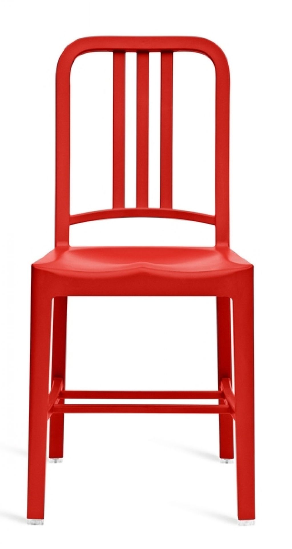Roter 111 Navy Chair Stuhl von Emeco: Moderner Designstuhl aus recyceltem Material für Wohnen und Büro.