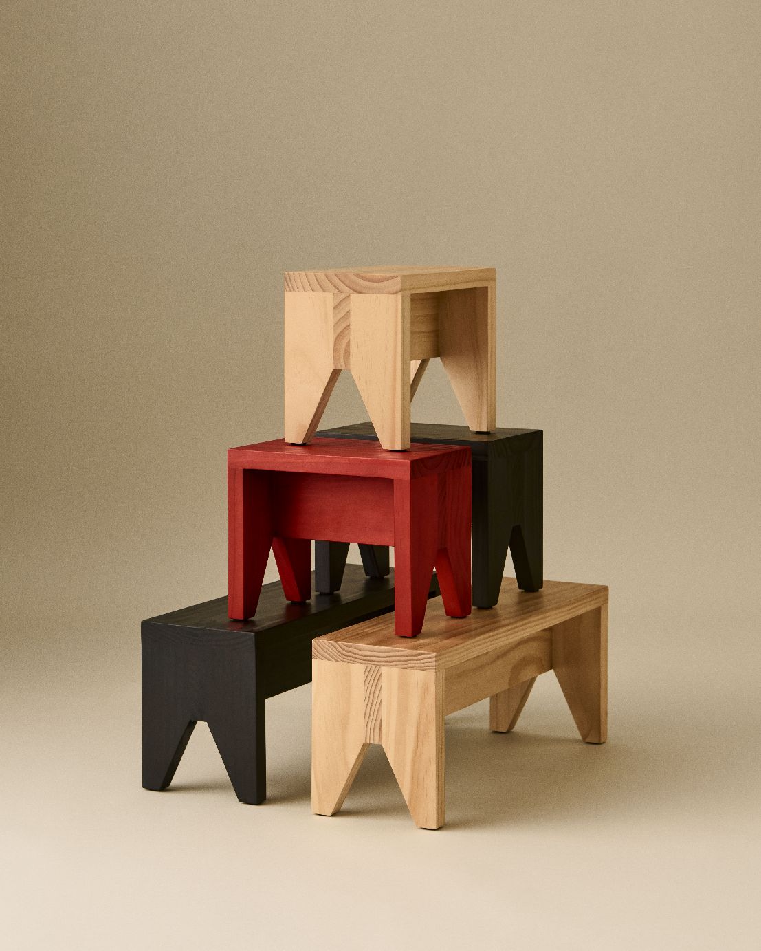 Manolito Stool Long kruk, naturel Hay