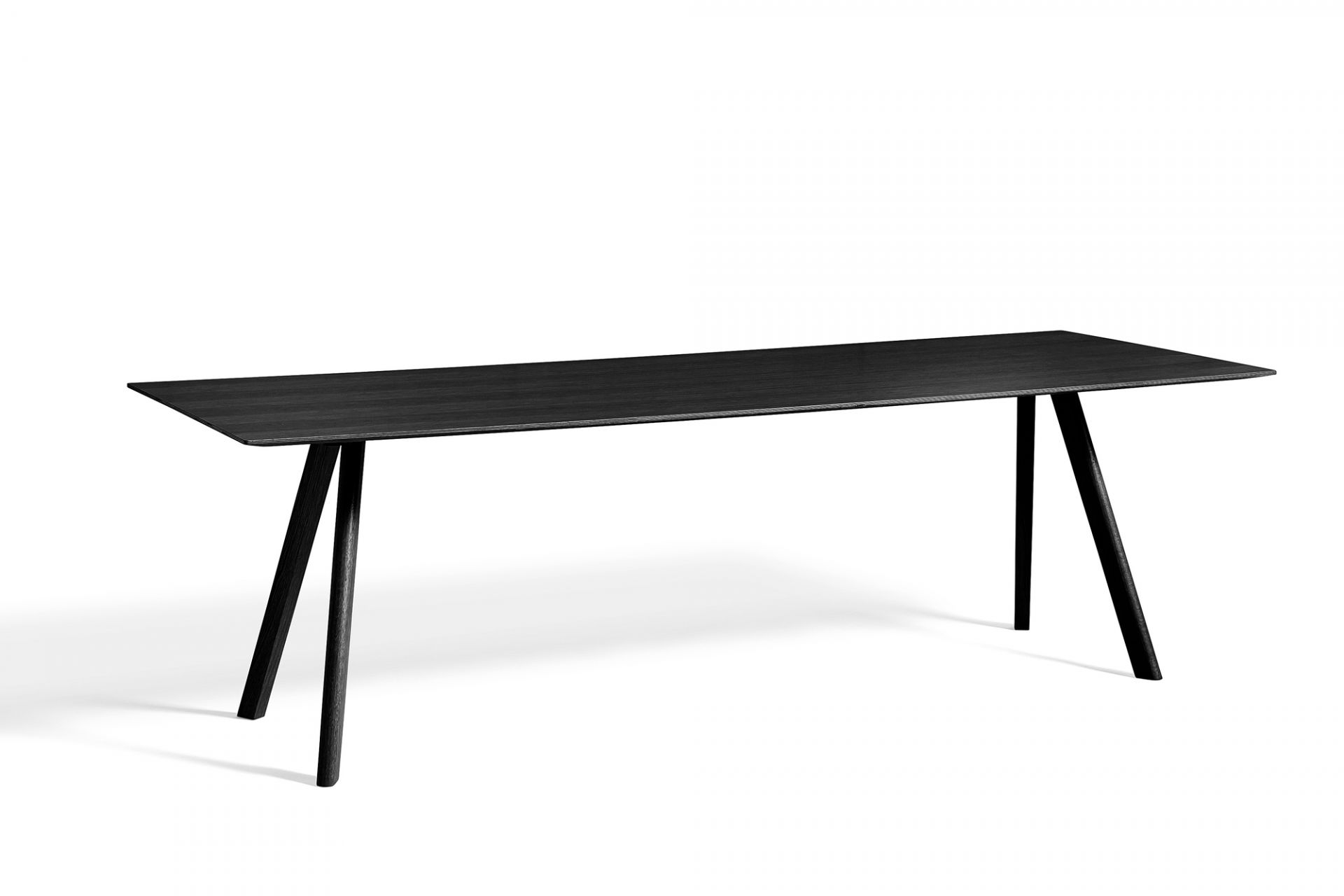 Schwarzer Copenhague Tisch CPH 30 von Hay, 250 x 90 cm, Esstisch für Büro und Zuhause.