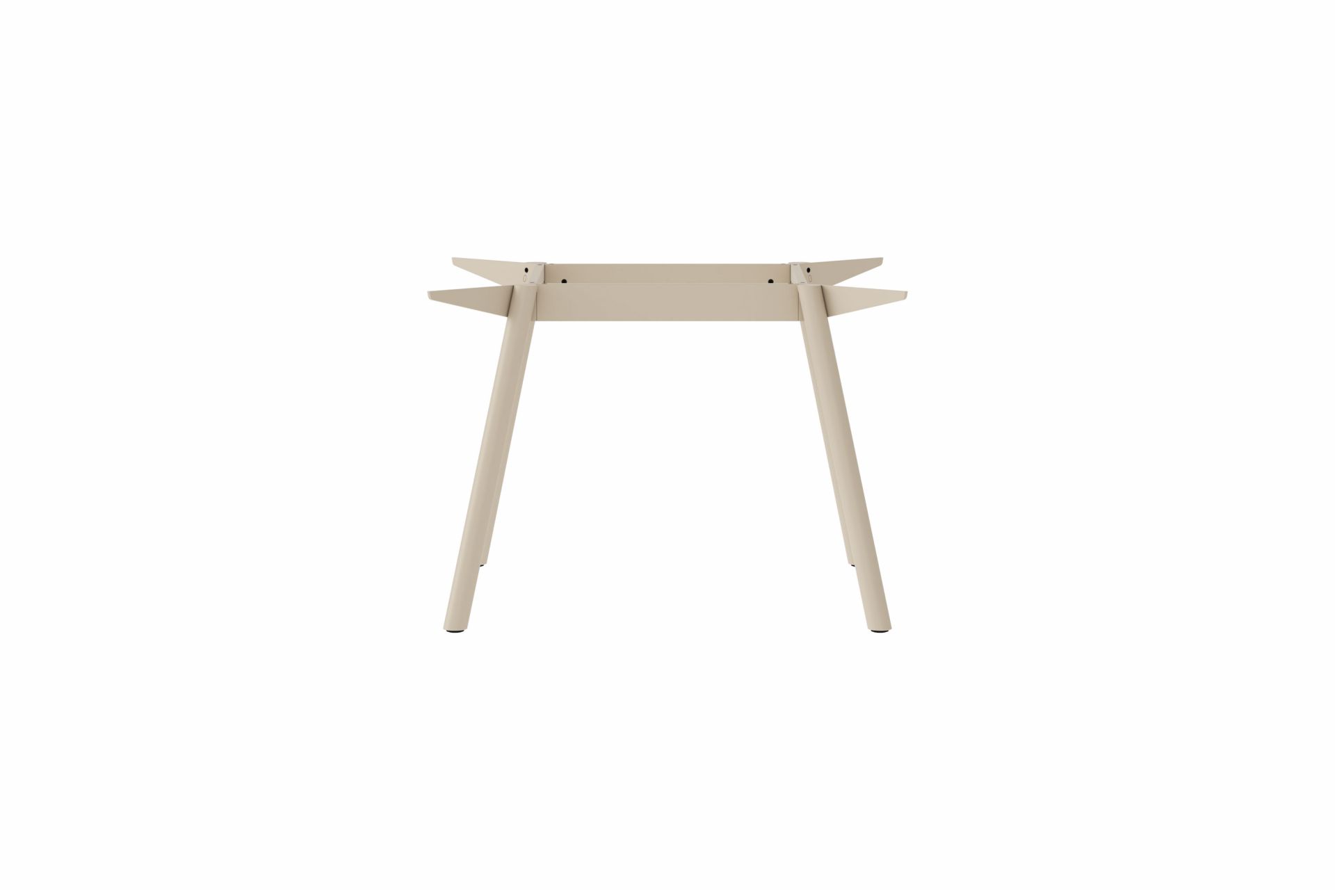 New Tendency Masa Tischgestell aus Stahl, beige, minimalistisches Design, vierbeinige Konstruktion für Esstische und Schreibtische.