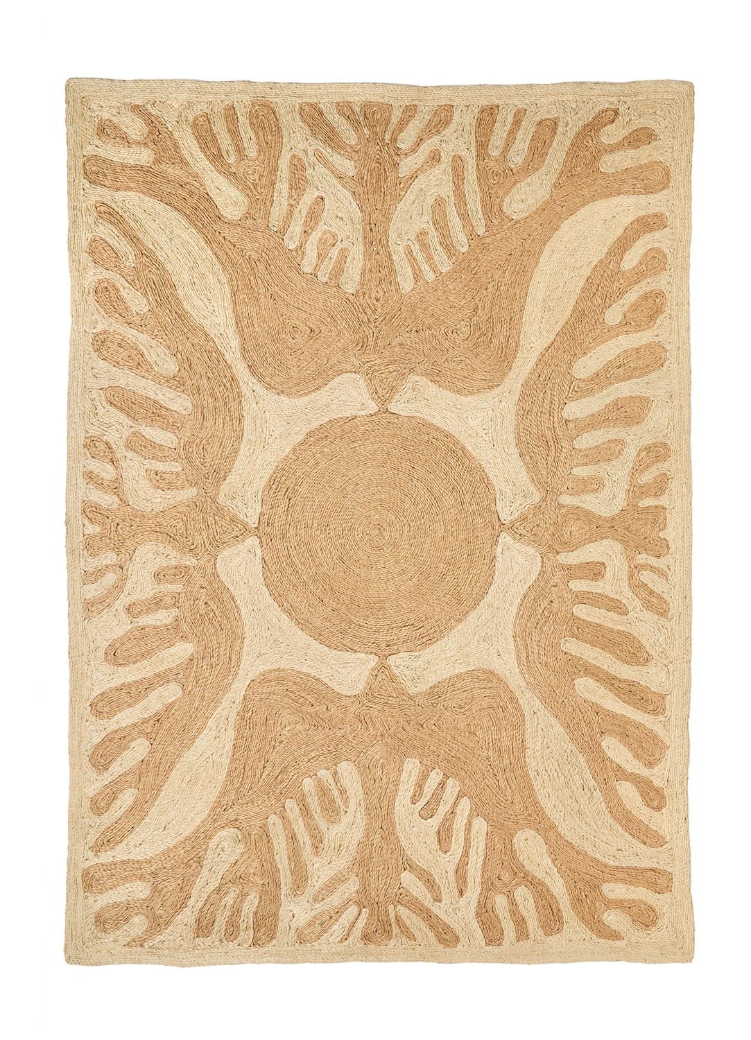 Lucia Eames Sunbirds-tapijt Natural Nanimarquina