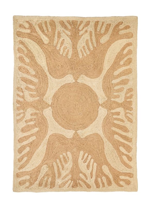 Lucia Eames Sunbirds-tapijt Natural Nanimarquina