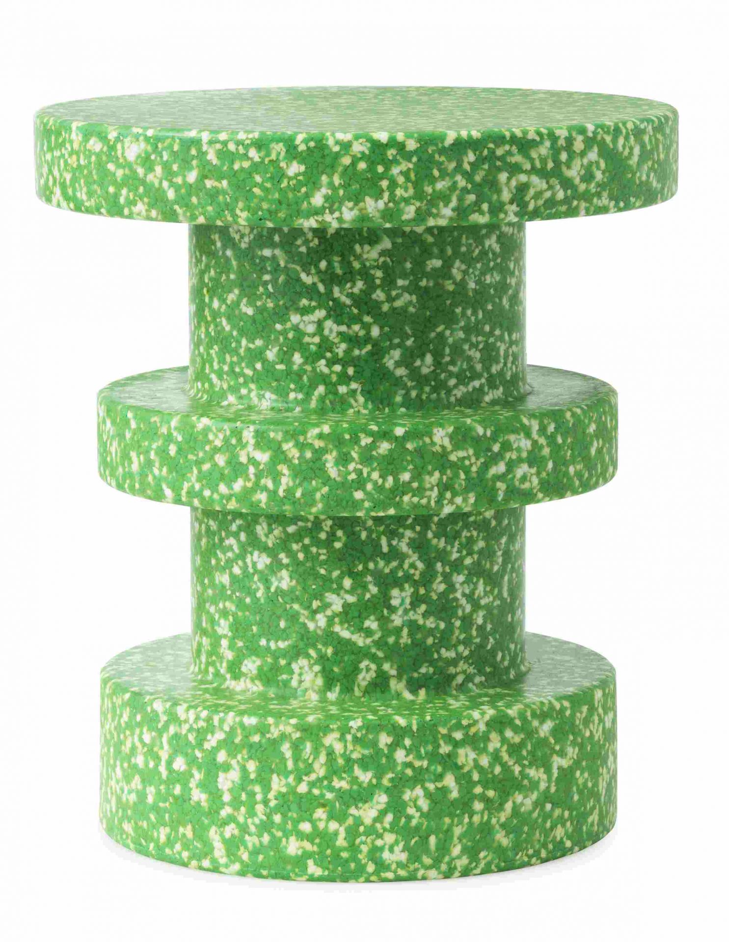 Grüner Bit Stool Stack Hocker von Normann Copenhagen, moderner Sitzhocker aus recyceltem Kunststoff.