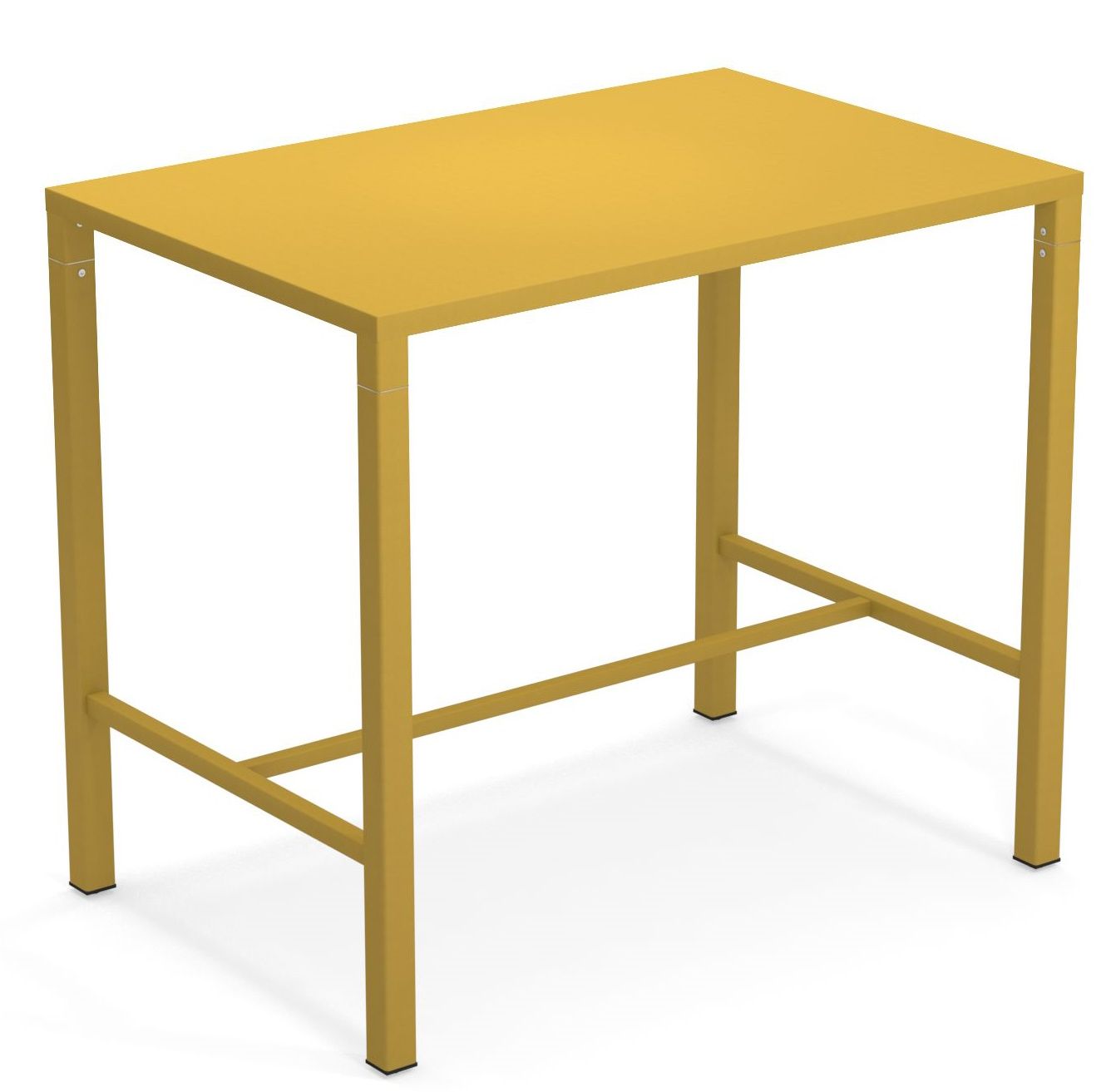 Goldener Nova Hochtisch von Emu für den Außenbereich, moderner Stehtisch mit minimalistischem Design.
