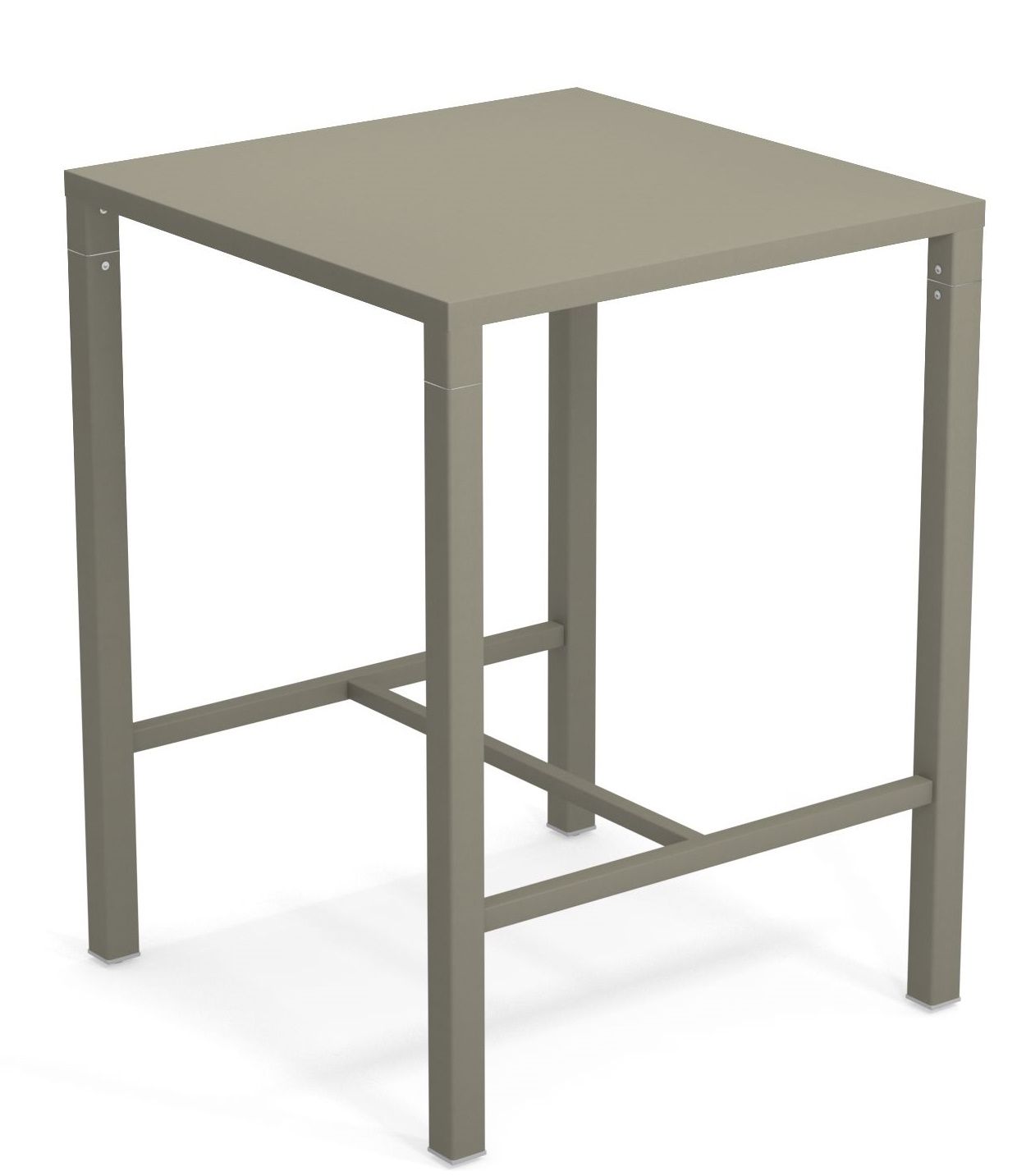 Quadratischer, grauer Nova Hochtisch Outdoor von Emu, ideal für Garten, Terrasse und Balkon.