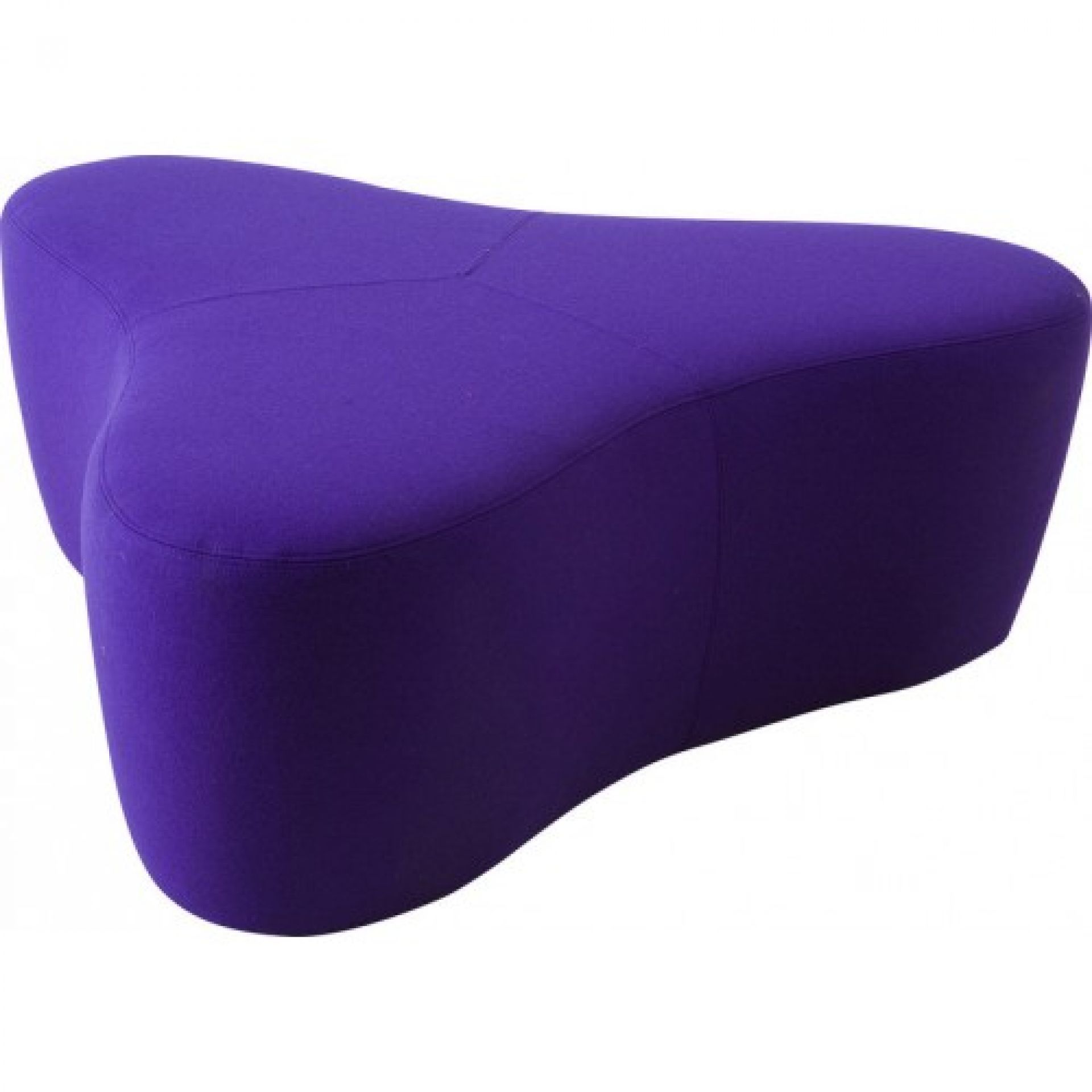 Lila Chat Pouf Hocker von Softline, großer, moderner Sitzhocker für Wohnzimmer und Büro.
