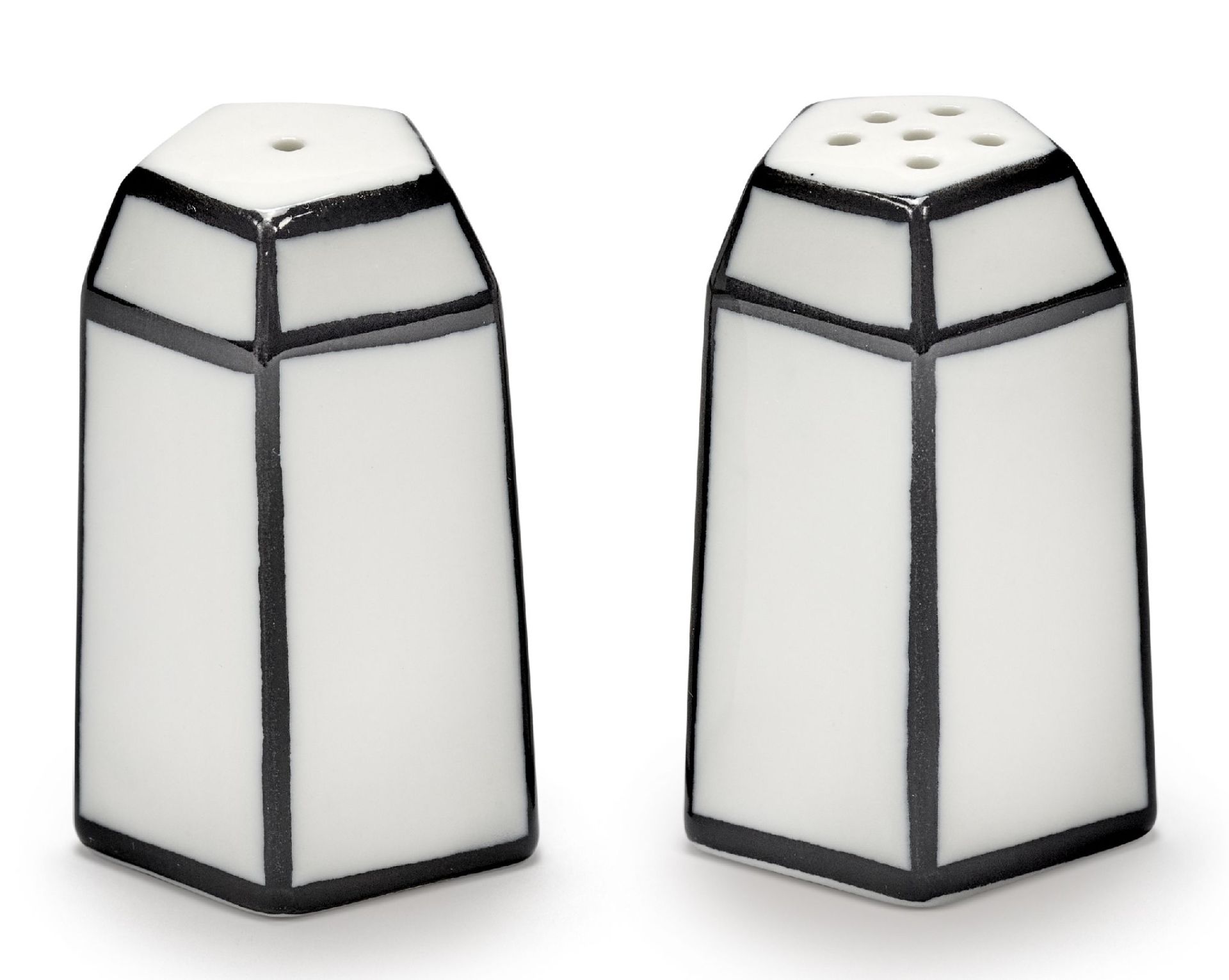 Zout- en peperstrooier set wit/zwart Carte Blanche Serax