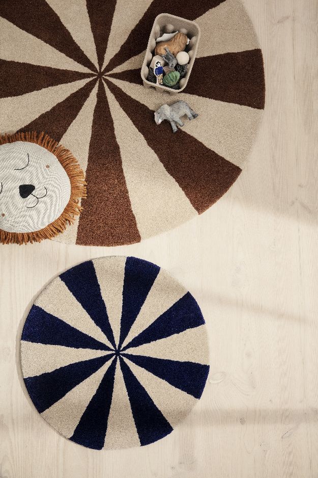 Arch Tufted Rug tapijt BRIGHT BLUE / OFF-WHITE Ferm Living UNIEK EXEMPLAAR