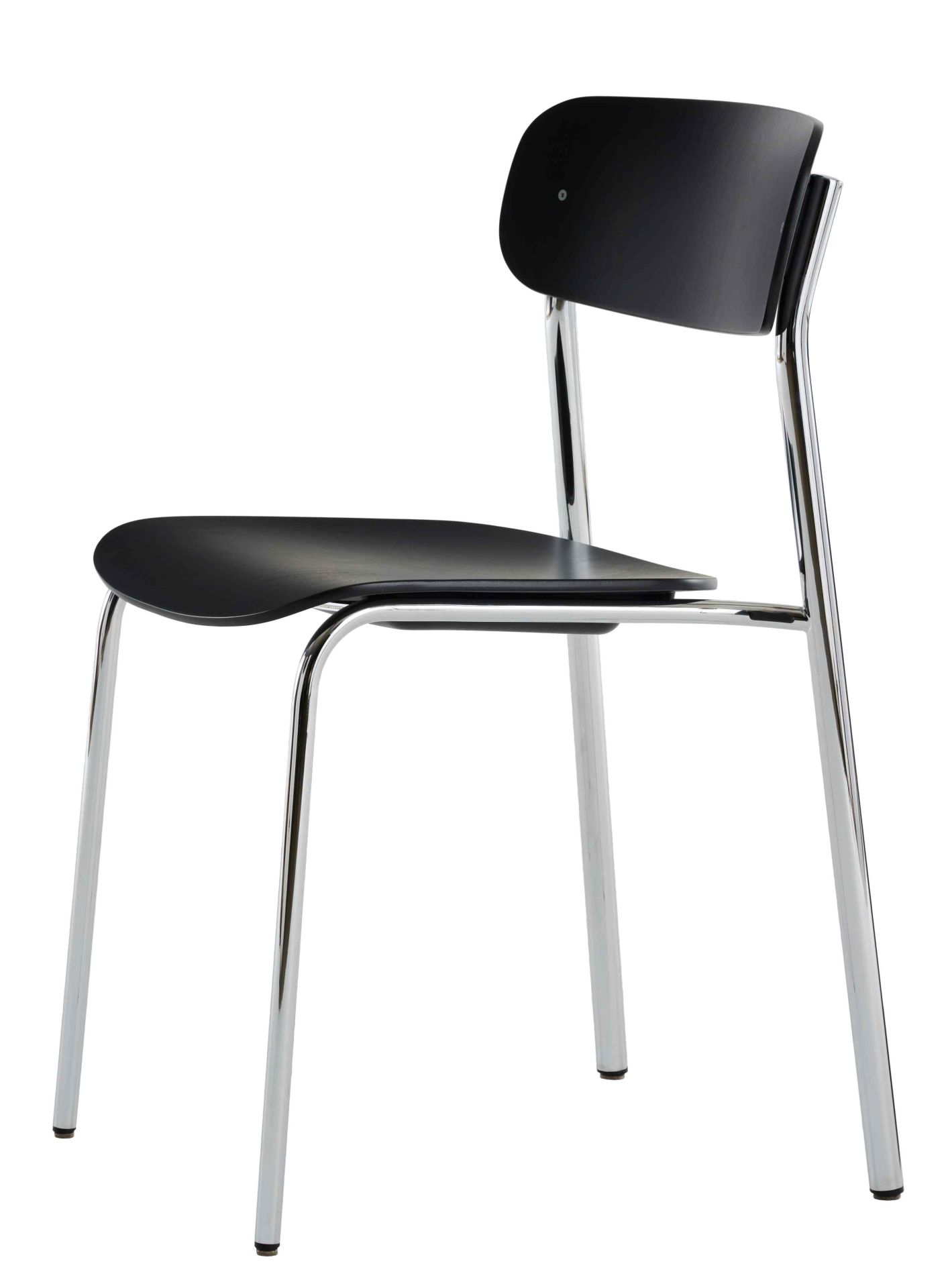 S 243 Stahlrohrstuhl von Thonet, Einzelstück in Olivgrün mit verchromtem Gestell und schwarzer Sitzfläche.