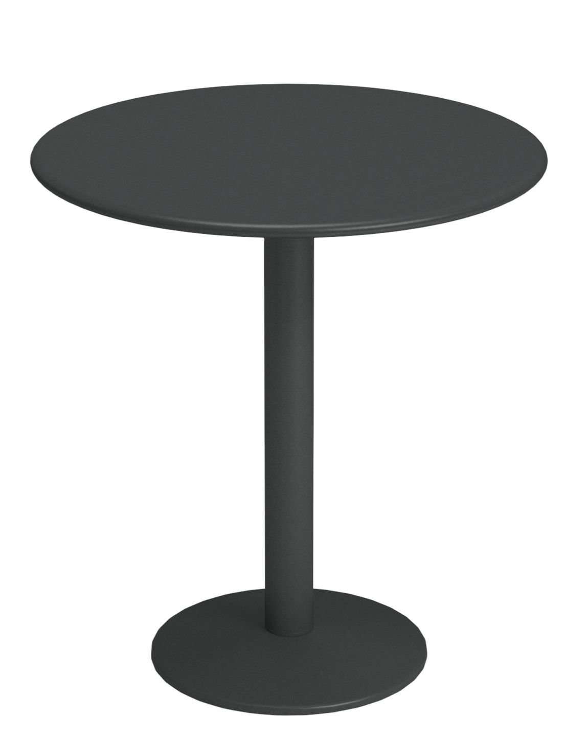 Anthrazitfarbener Thor Round Table Tisch von Emu, runder Tisch mit Mittelfuß für den Garten.