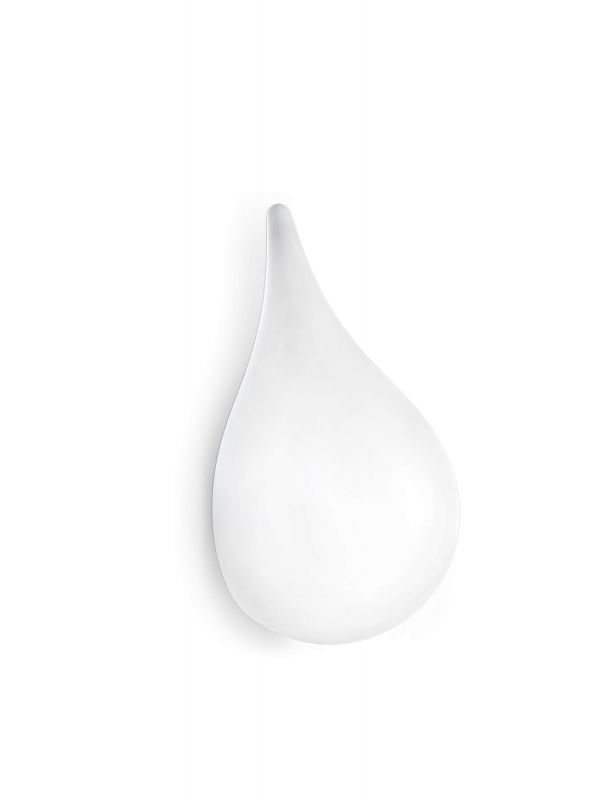 Weiße Liquid Light Wandleuchte von Next, tropfenförmige Designerlampe für indirekte Beleuchtung.