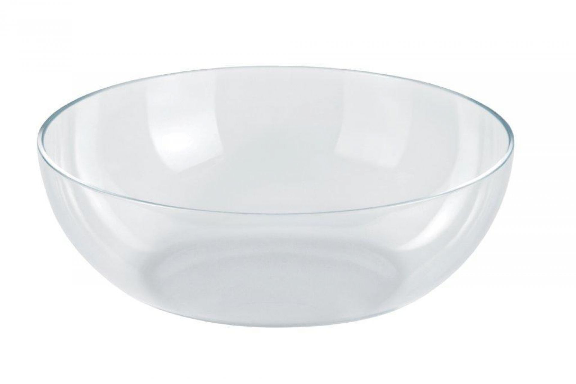 Klare Glasschale, Mediterraneo Schale von Alessi, ideal als Salatschale oder Obstschale.
