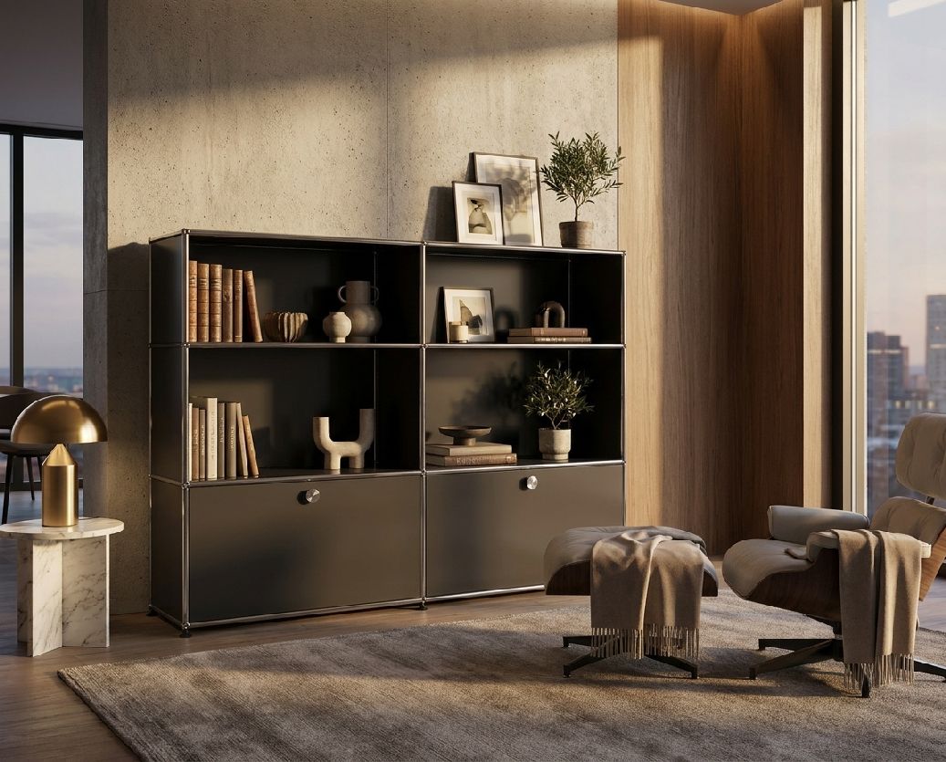 USM Haller dressoir M 65 4 open vakken / 2 kleppen