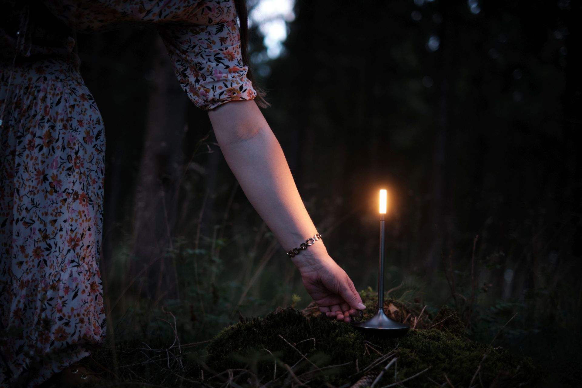 Wick draagbare acculamp / tafellamp met USB, Graypants-kleur