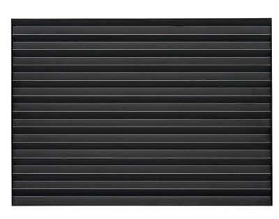 Schwarze Yoshi Schubablage von Schönbuch, 50 cm breit, mit horizontalen Lamellen für moderne Stauraumlösungen.