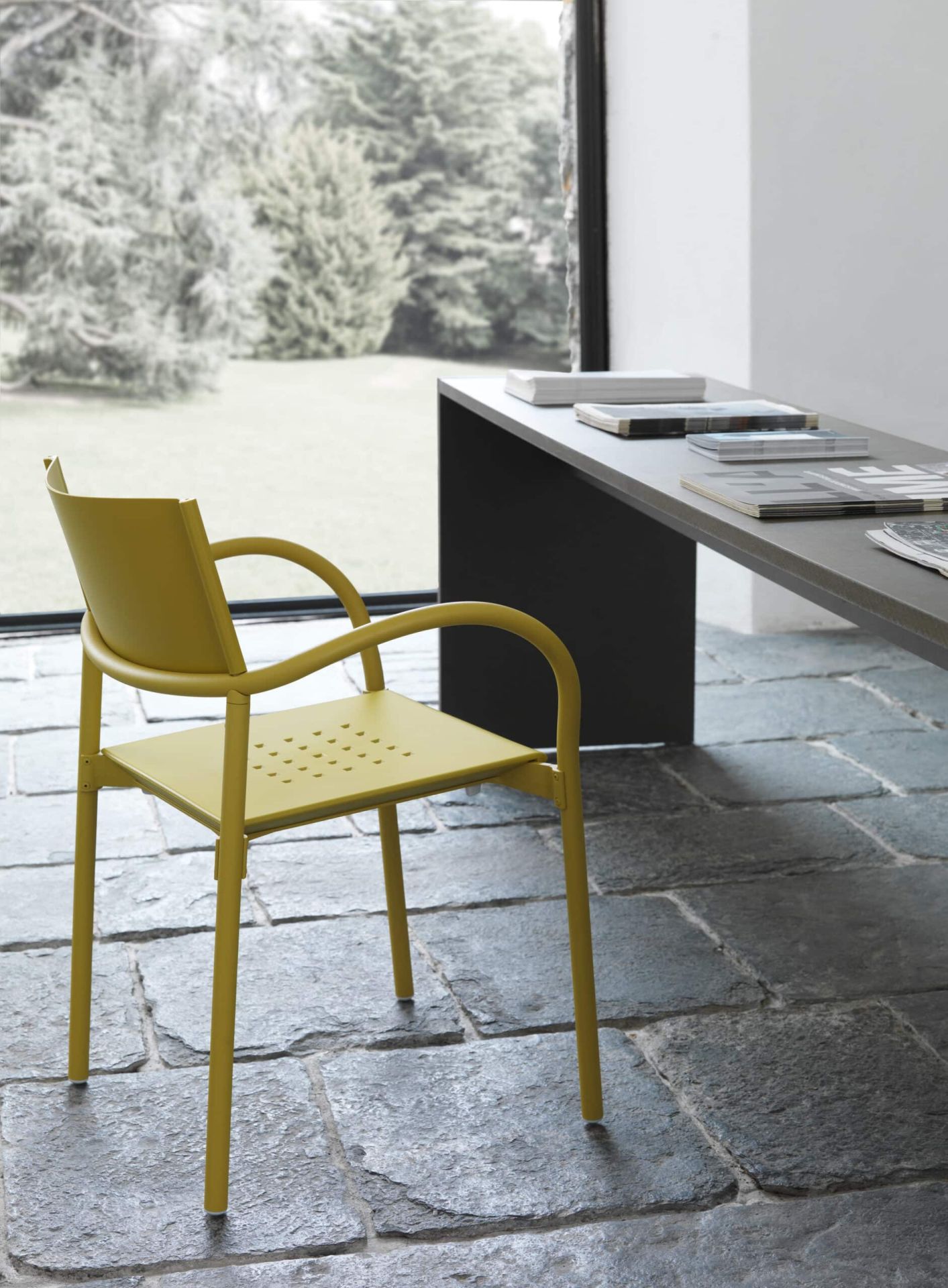 Breeze-stoel Segis Senf, mat aluminium