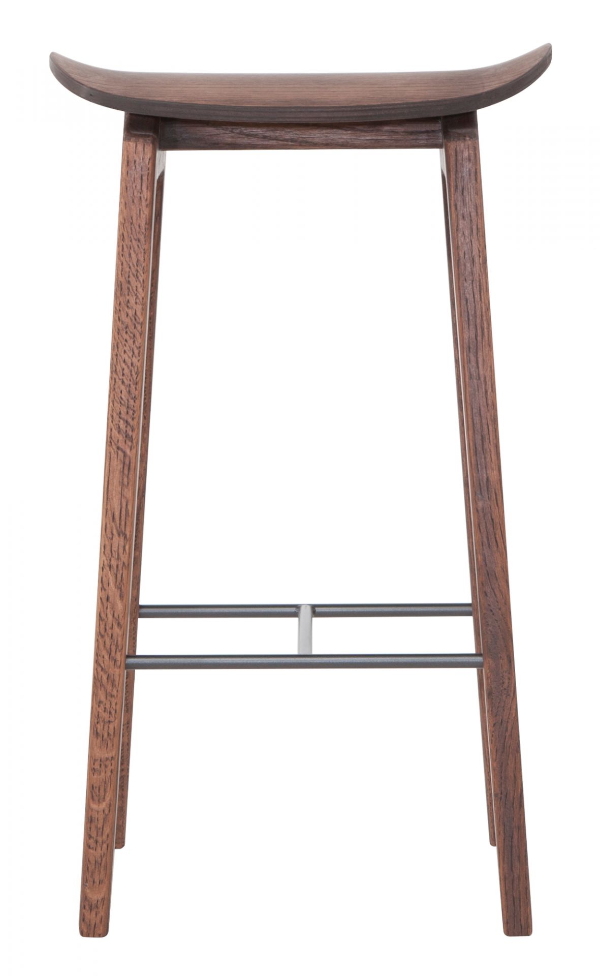 NY11 Barhocker aus dunkel gebeizter Eiche, 65 cm hoch, für Küche oder Bar.