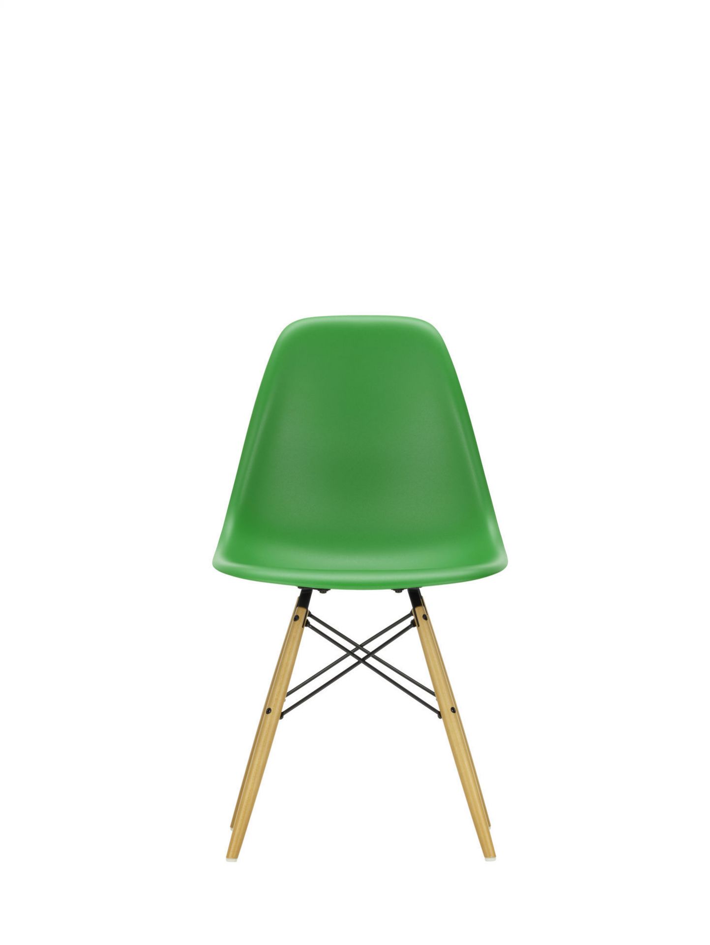 Eames Plastic Side Chair DSW stoel Vitra esdoorn zwart-groen
