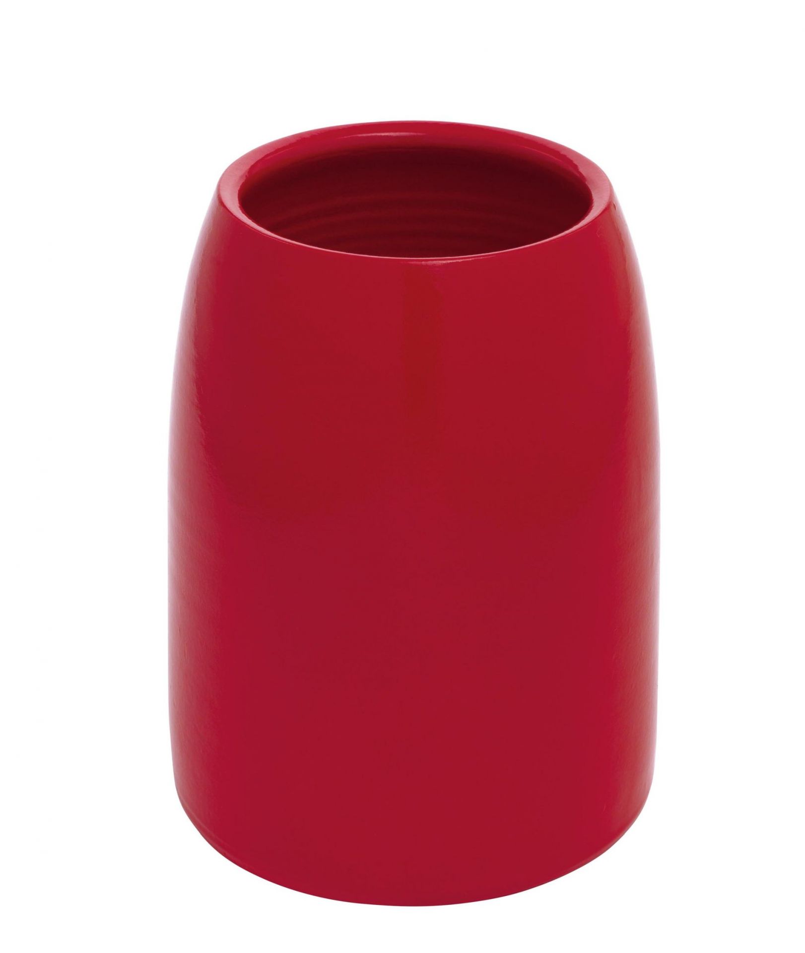 Rote Carla Vase von Schönbuch, eine moderne und stilvolle Dekovase für Blumen und Pflanzen.