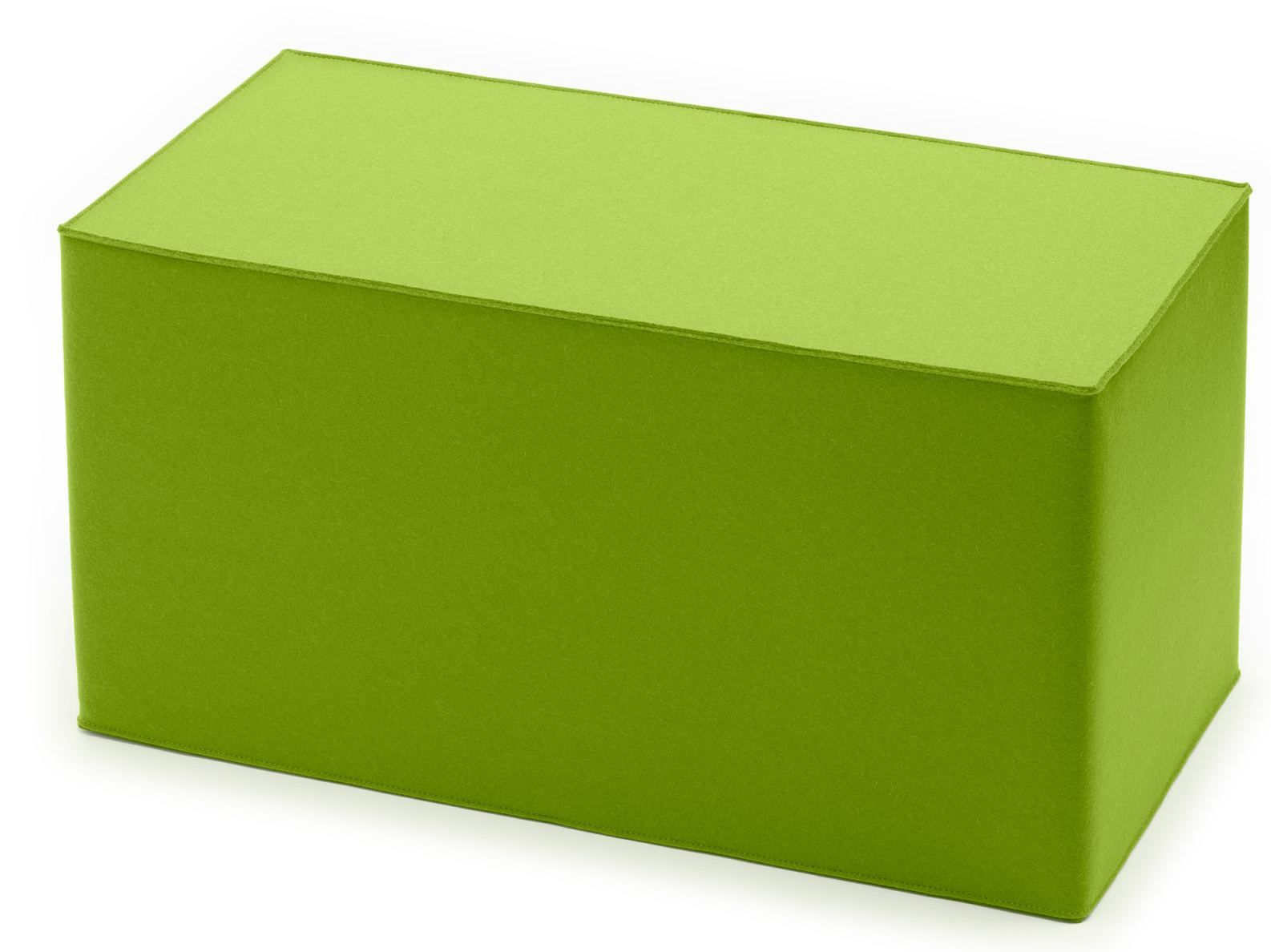 Grüner Quader Sitzmöbel Hocker von HEY-SIGN by BWF Group, moderner Filzhocker für Wohnzimmer und Büro.