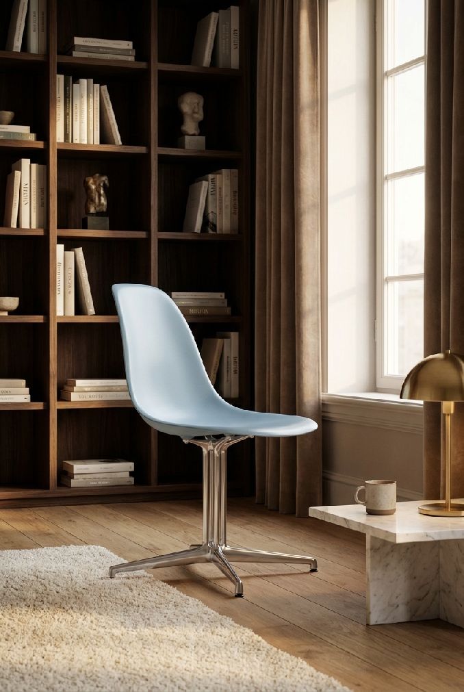 Eames Plastic Side Chair DSL RE stoel Vitra