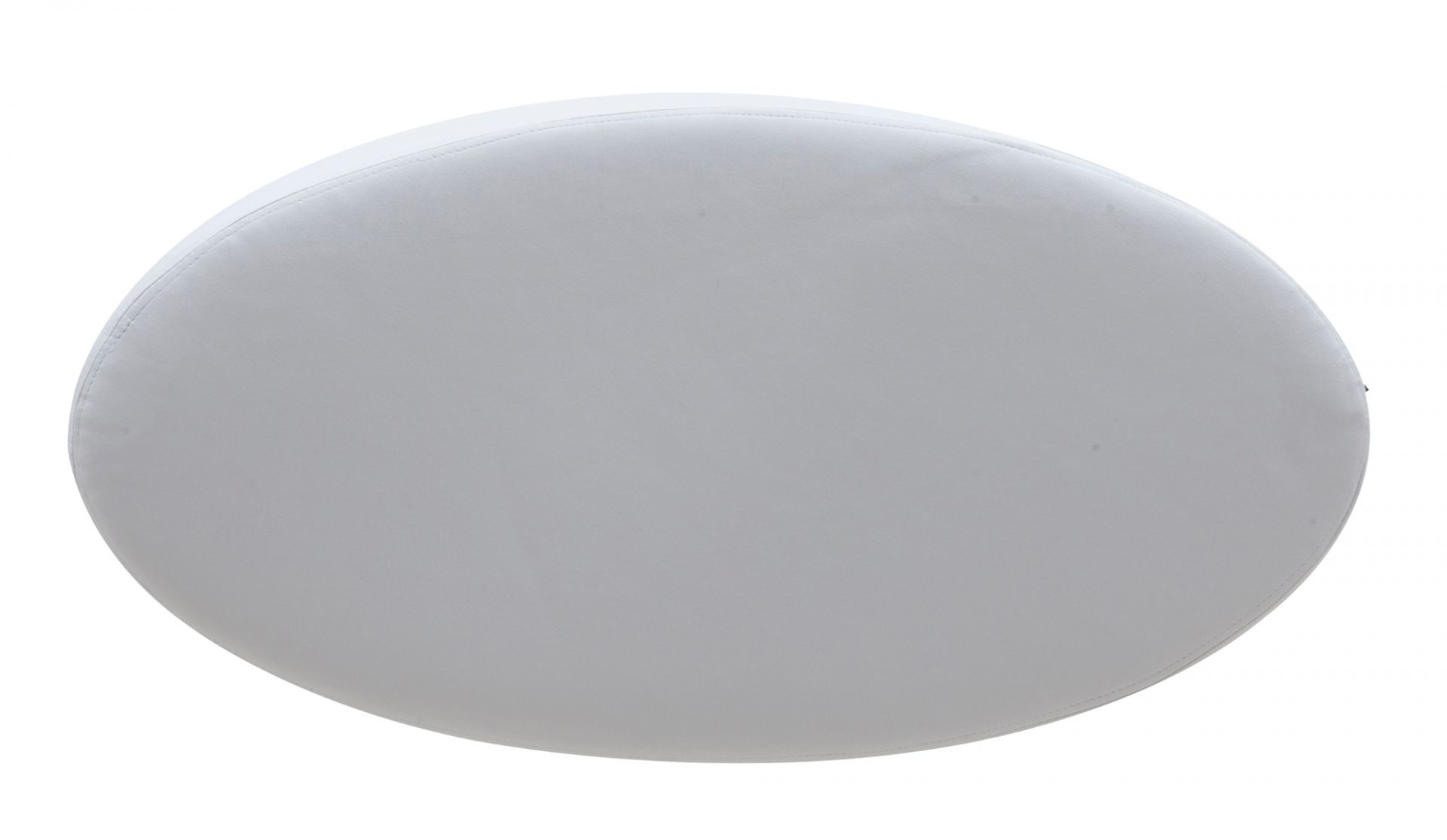 Weißer, runder Bon Bon Hocker von Softline, ideal als Sitzhocker oder Fußhocker.