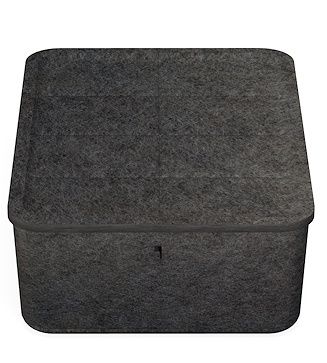 USM Haller Inos diepe box met dienblad L 22,3 x D 25 x H 9,5 cm / antracietgrijs