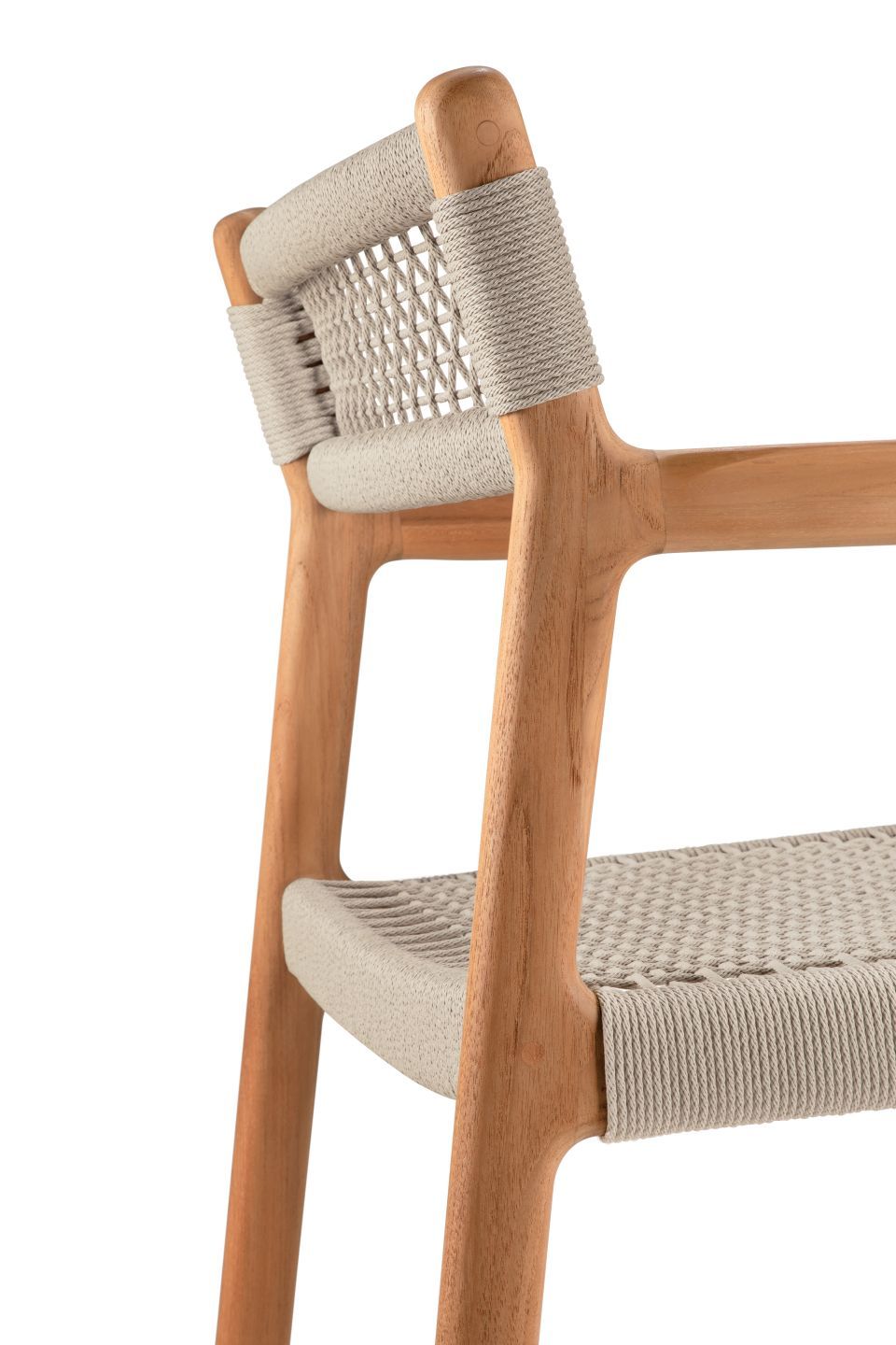 Jack Woven Outdoor-stoel van teakhout van Ethnicraft