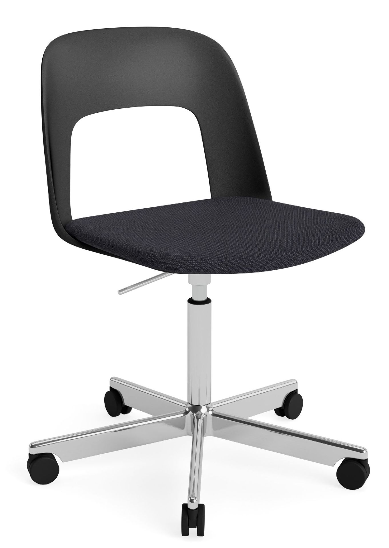 Layout Side Chair 143 stoel met vijfpoot en draaivoet van Hay
